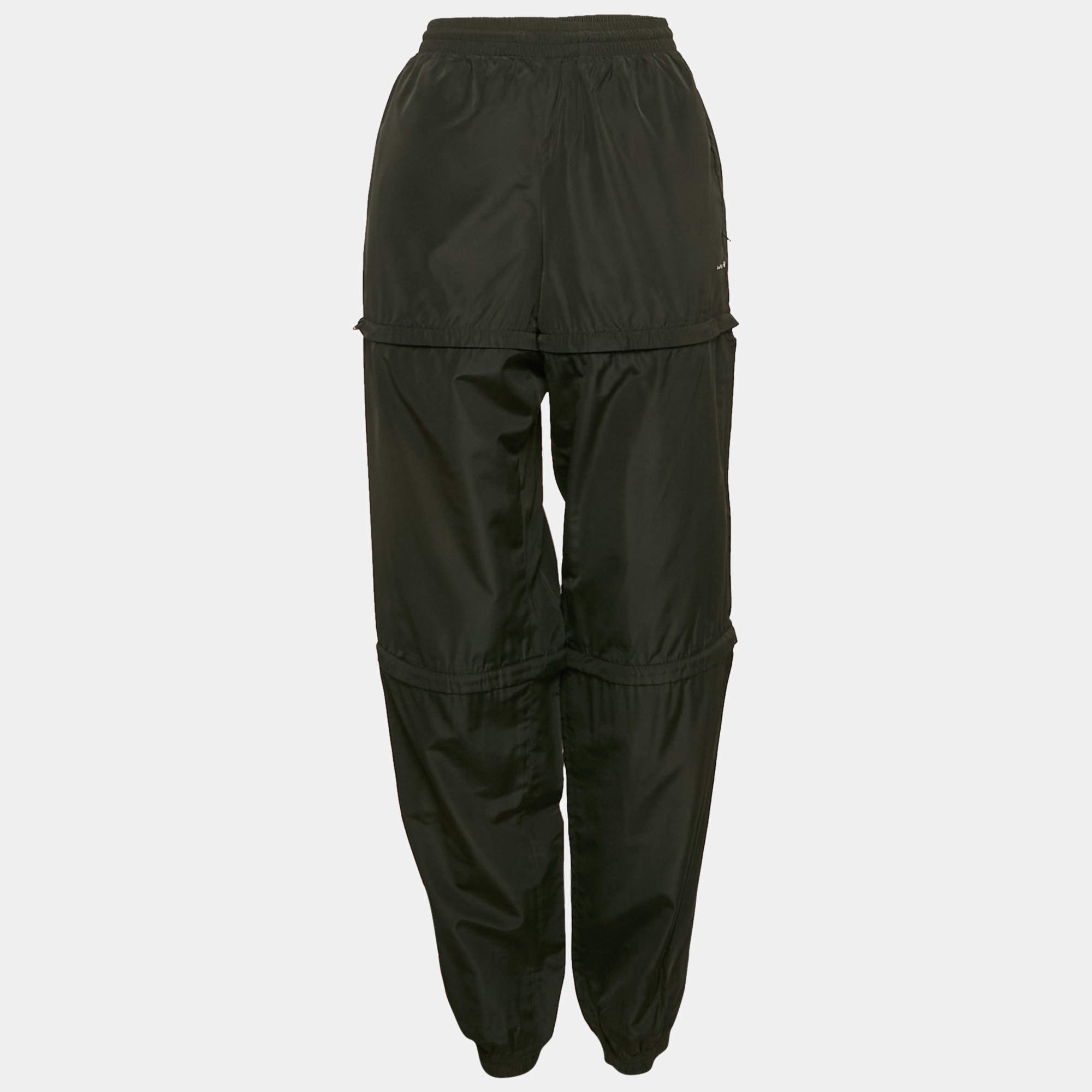 Balenciaga Black Synthetic Detachable Track Pants S