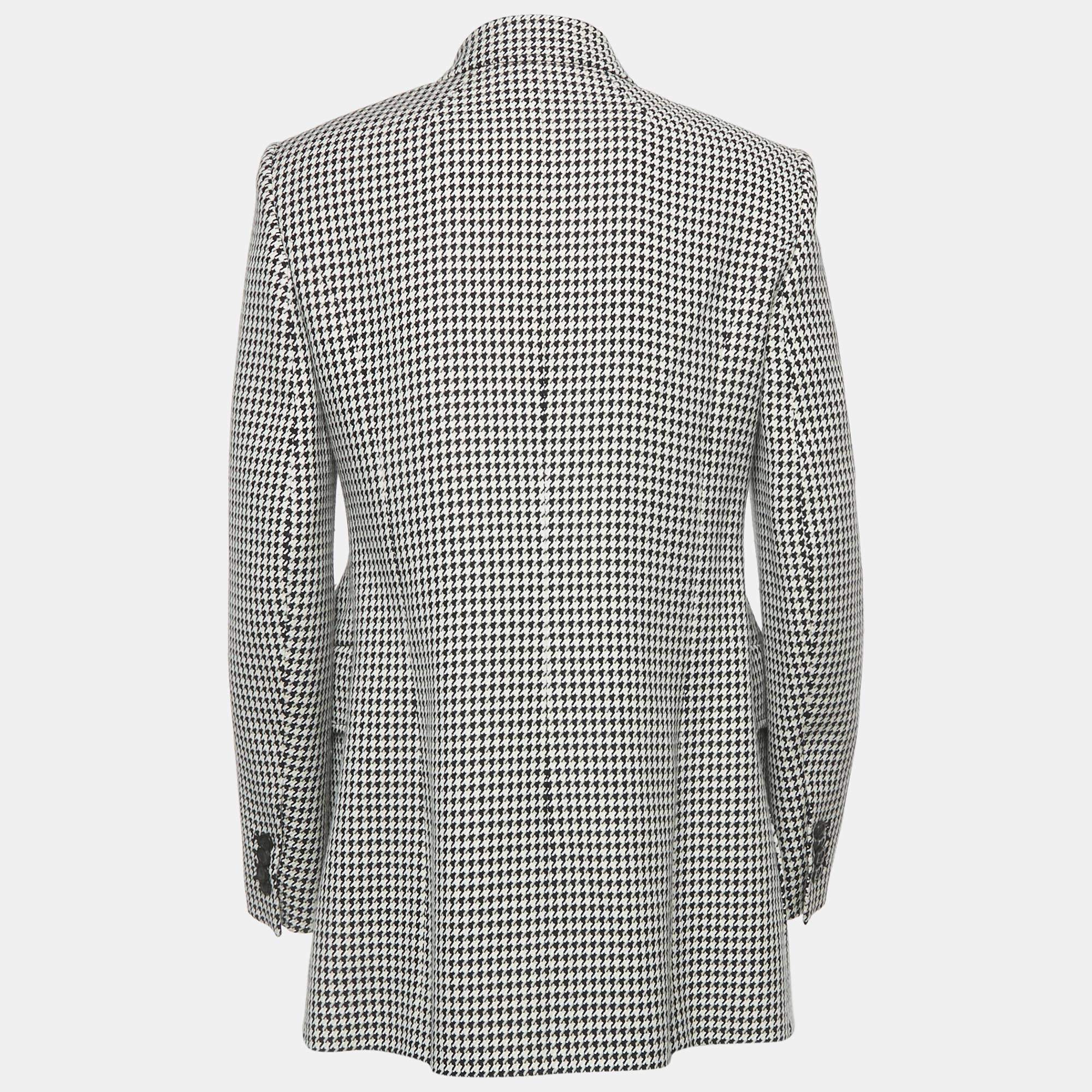 BALENCIAGAバレンシアガ　Hourglass Houndstooth Balenciaga Hourglass Houndstooth Double-Breasted Blazer