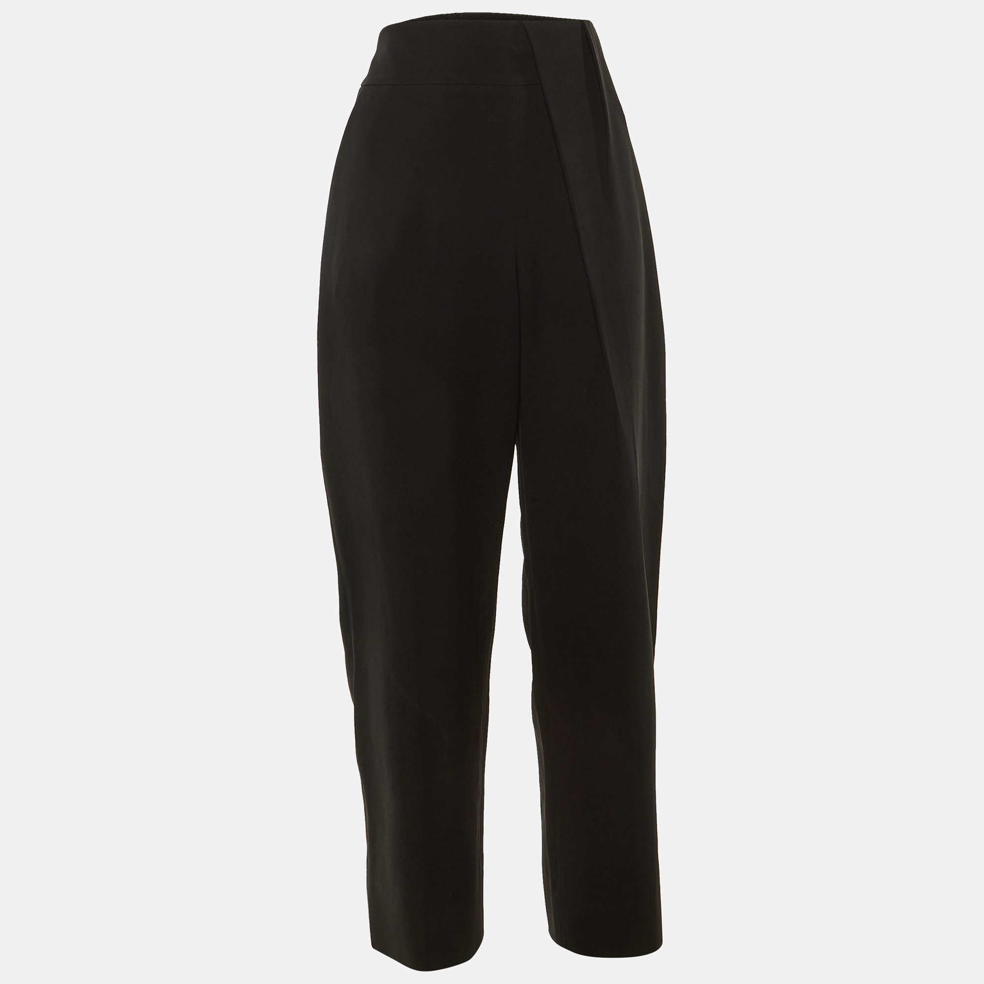 Pre Owned Balenciaga Black Crepe Trousers L