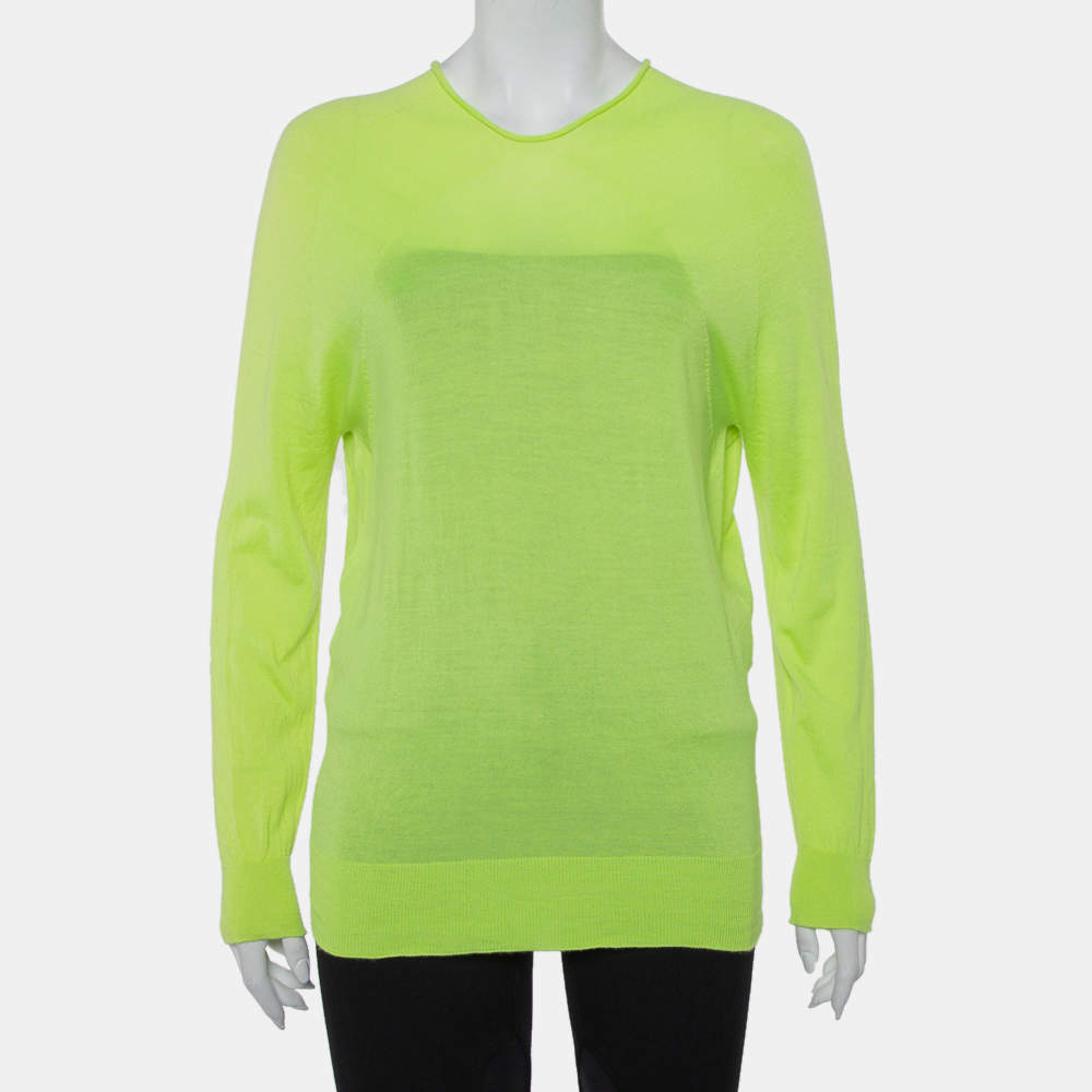 Lime green balenciaga on sale sweater