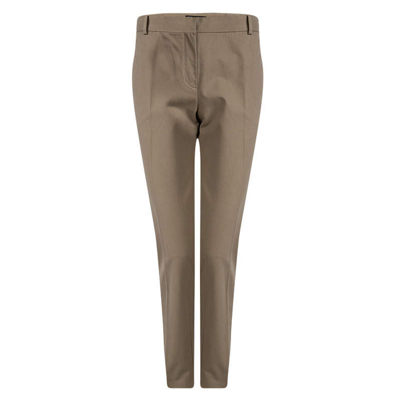 Pre Owned Balenciaga Brown Cotton Tailored Pants M