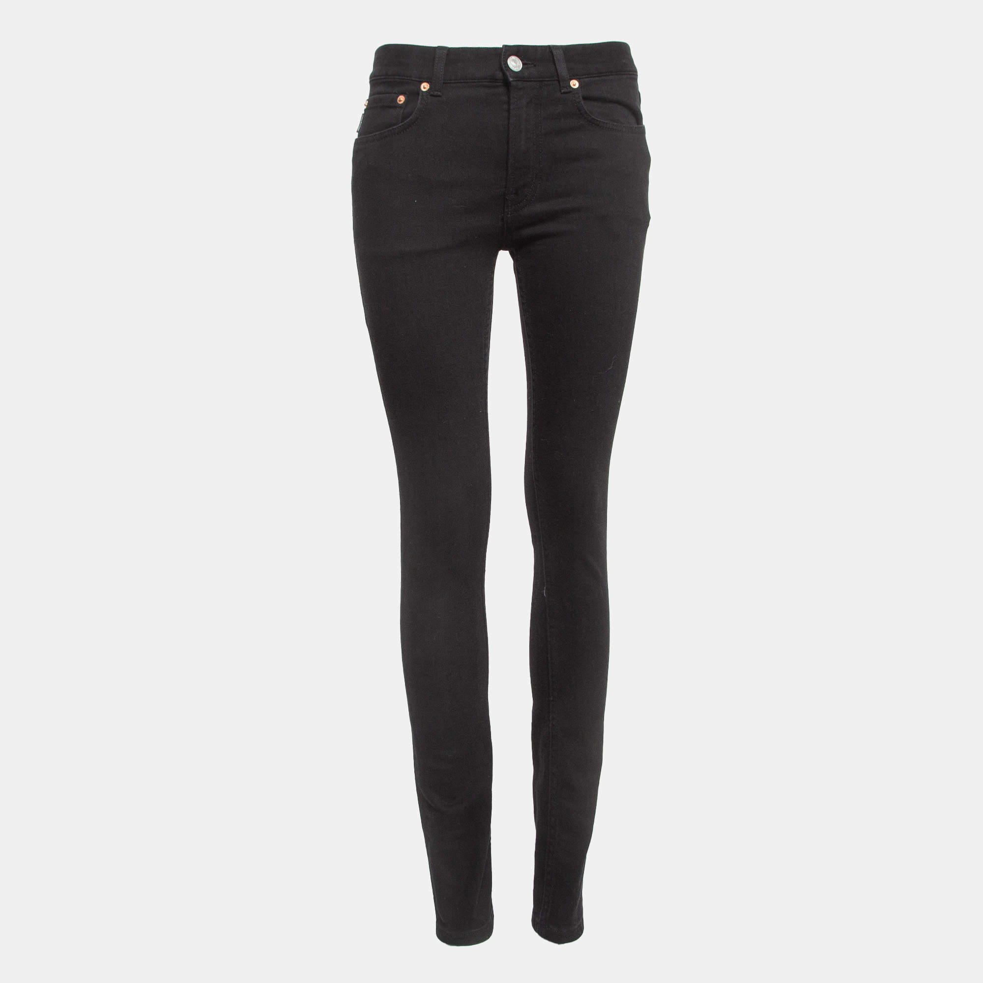 Pre Owned Balenciaga Black Denim Skinny Jeans S Waist 25"