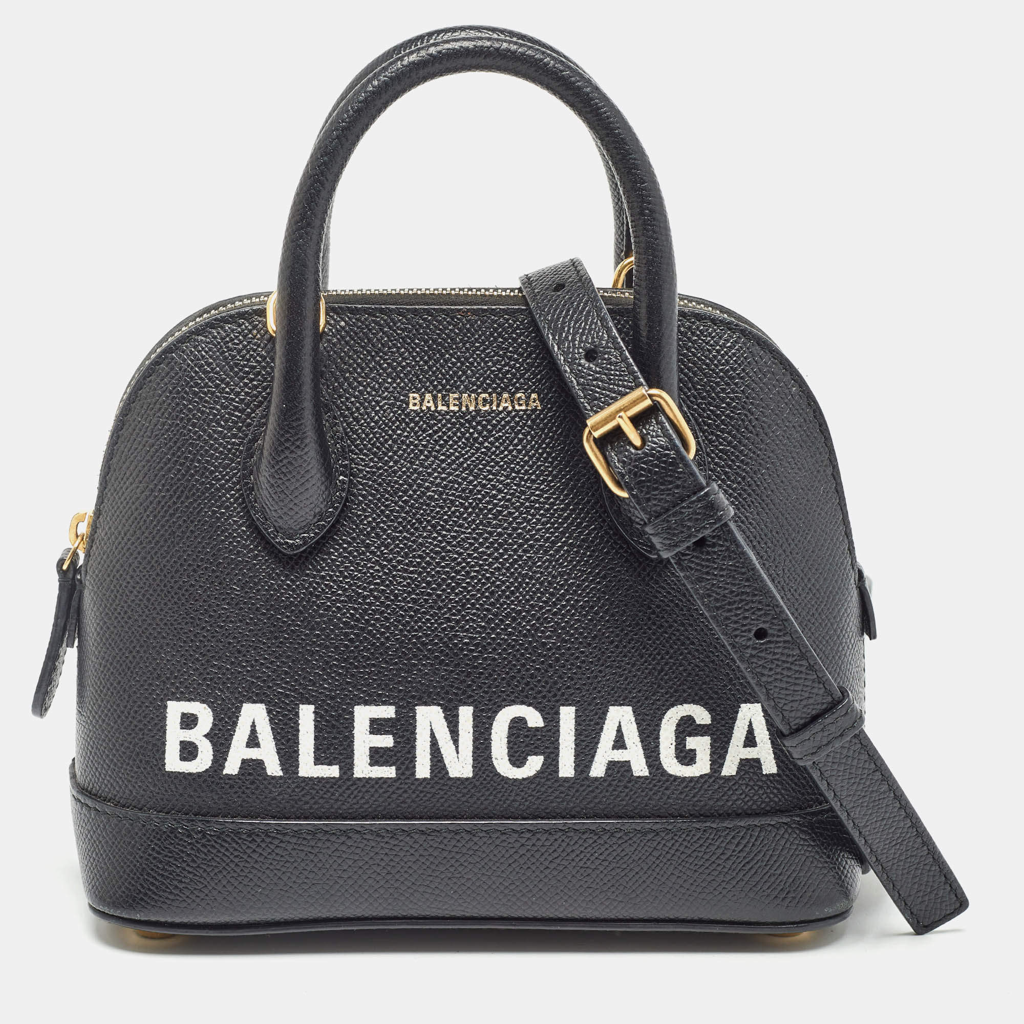 Pre Owned Balenciaga Black Leather XS Ville Satchel