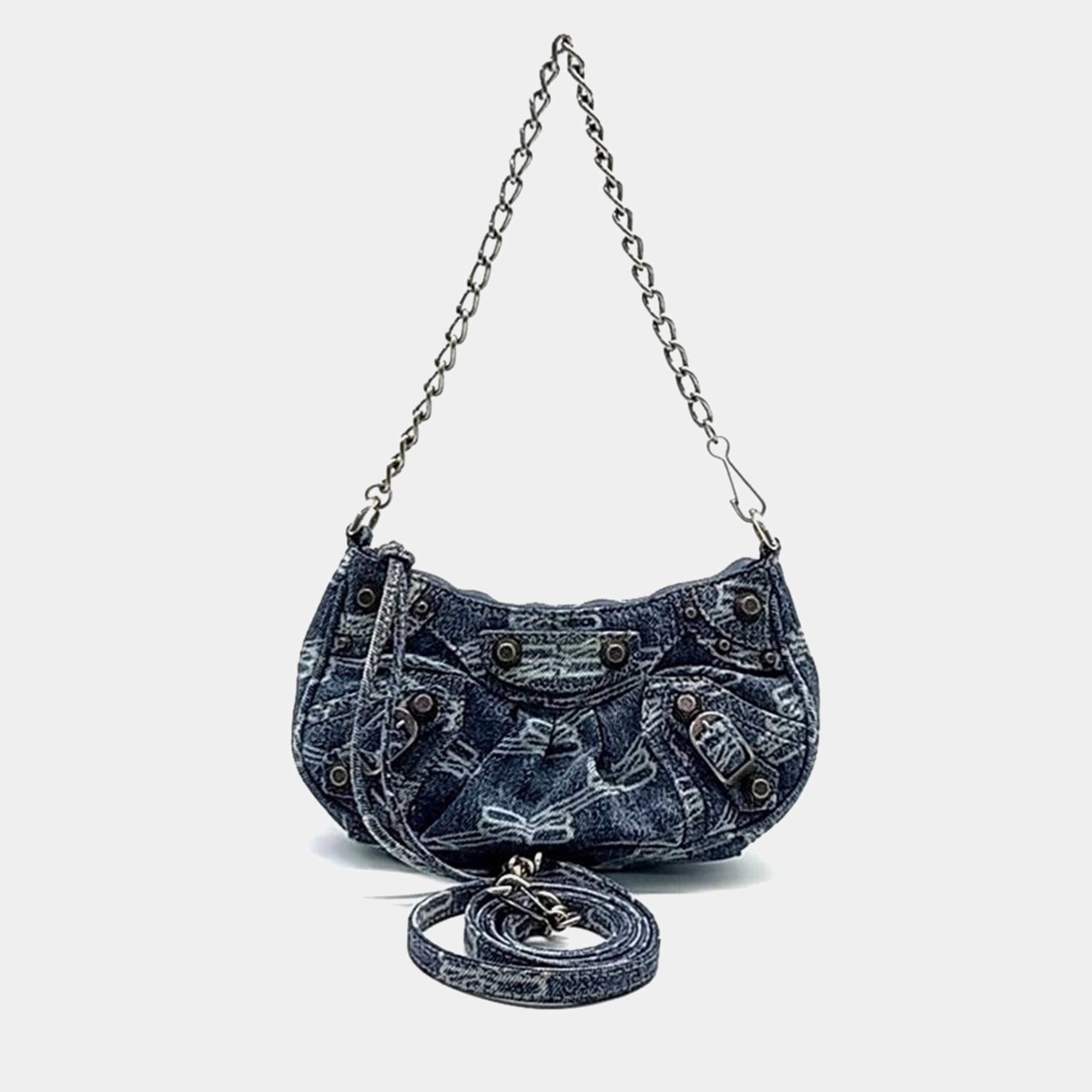 Balenciaga Denim Le Cagol Mini Shoulder Bag Balenciaga TLC