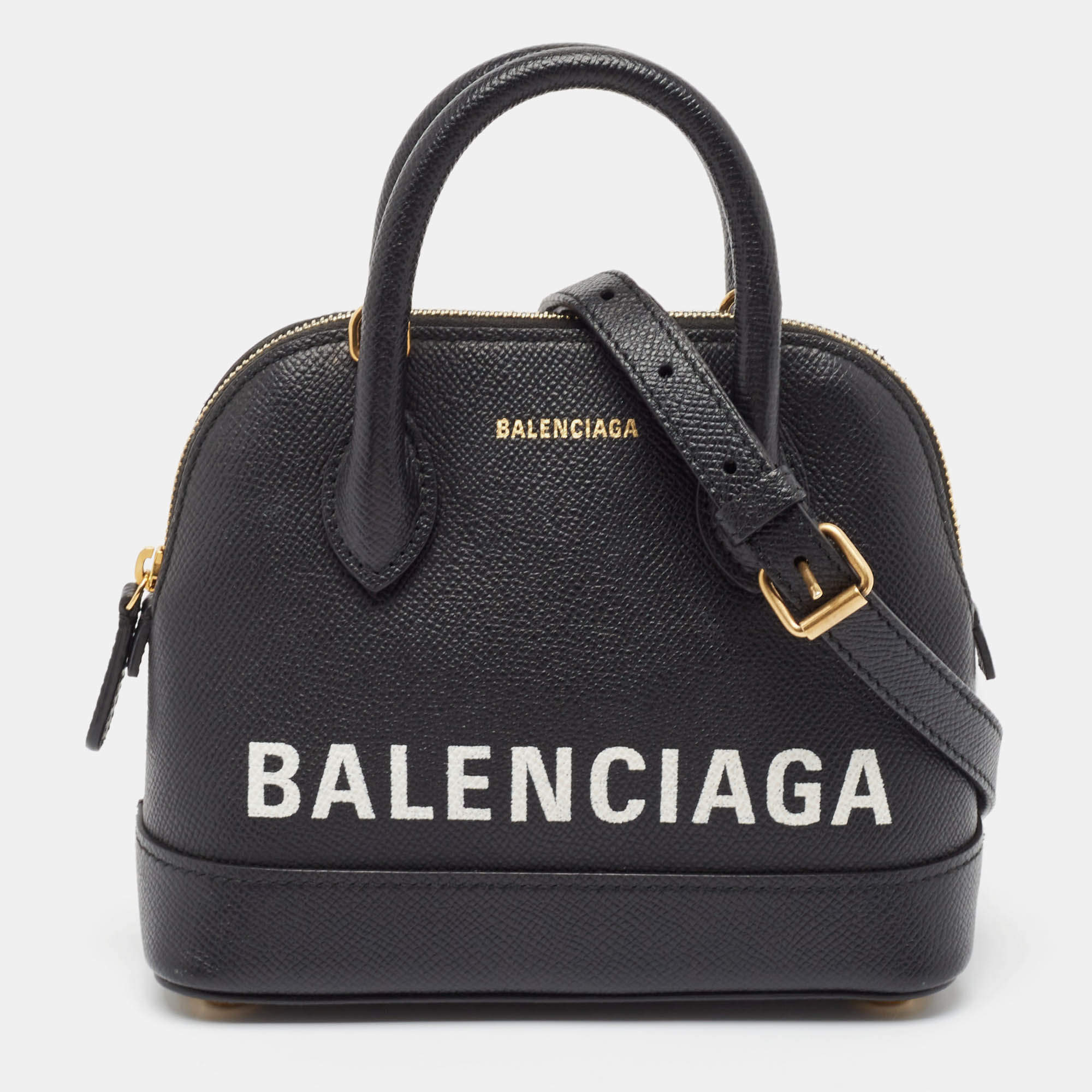 Pre Owned Balenciaga Black Leather XXS Ville Satchel