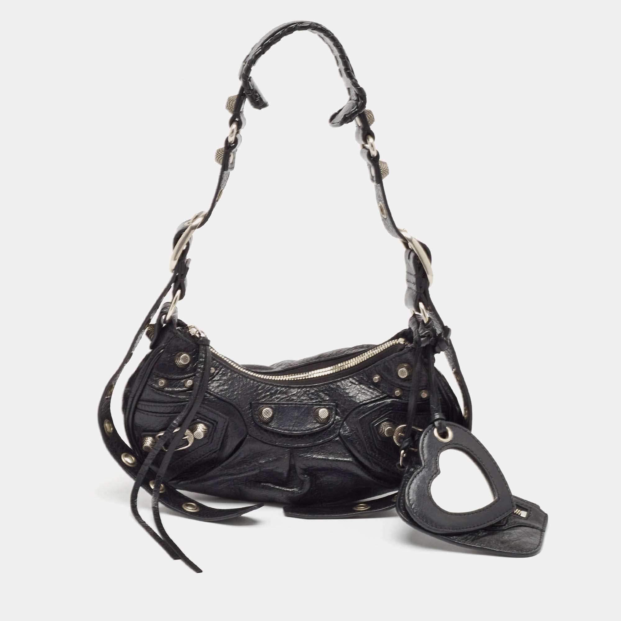 مملوكة مسبقًا Balenciaga Black Leather XS Le Cagole Shoulder Bag