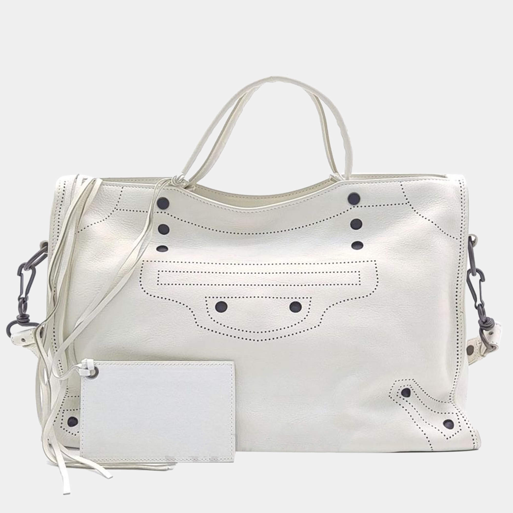 Balenciaga white city bag hotsell