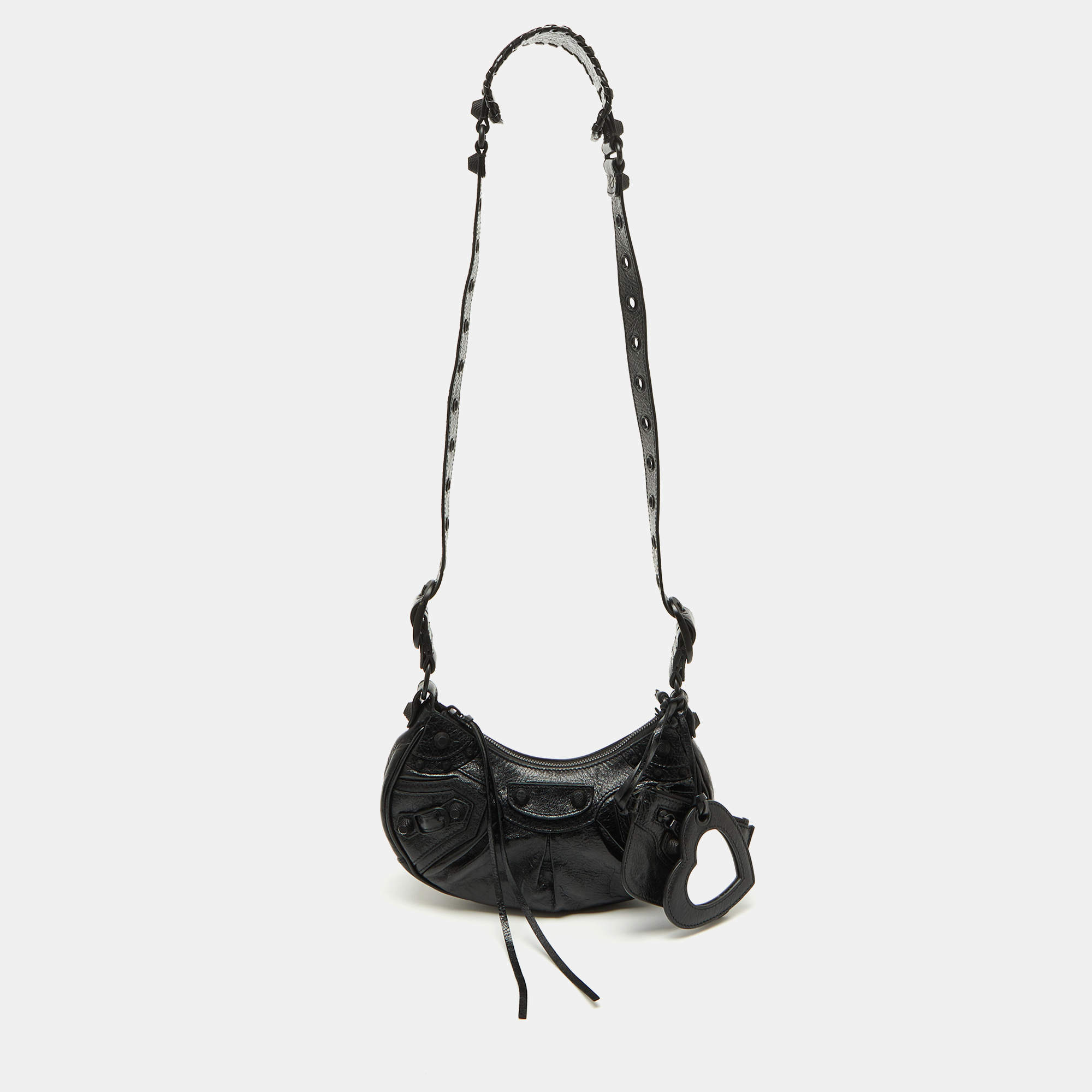 مملوكة مسبقًا Balenciaga Black Leather XS Le Cagole Shoulder Bag