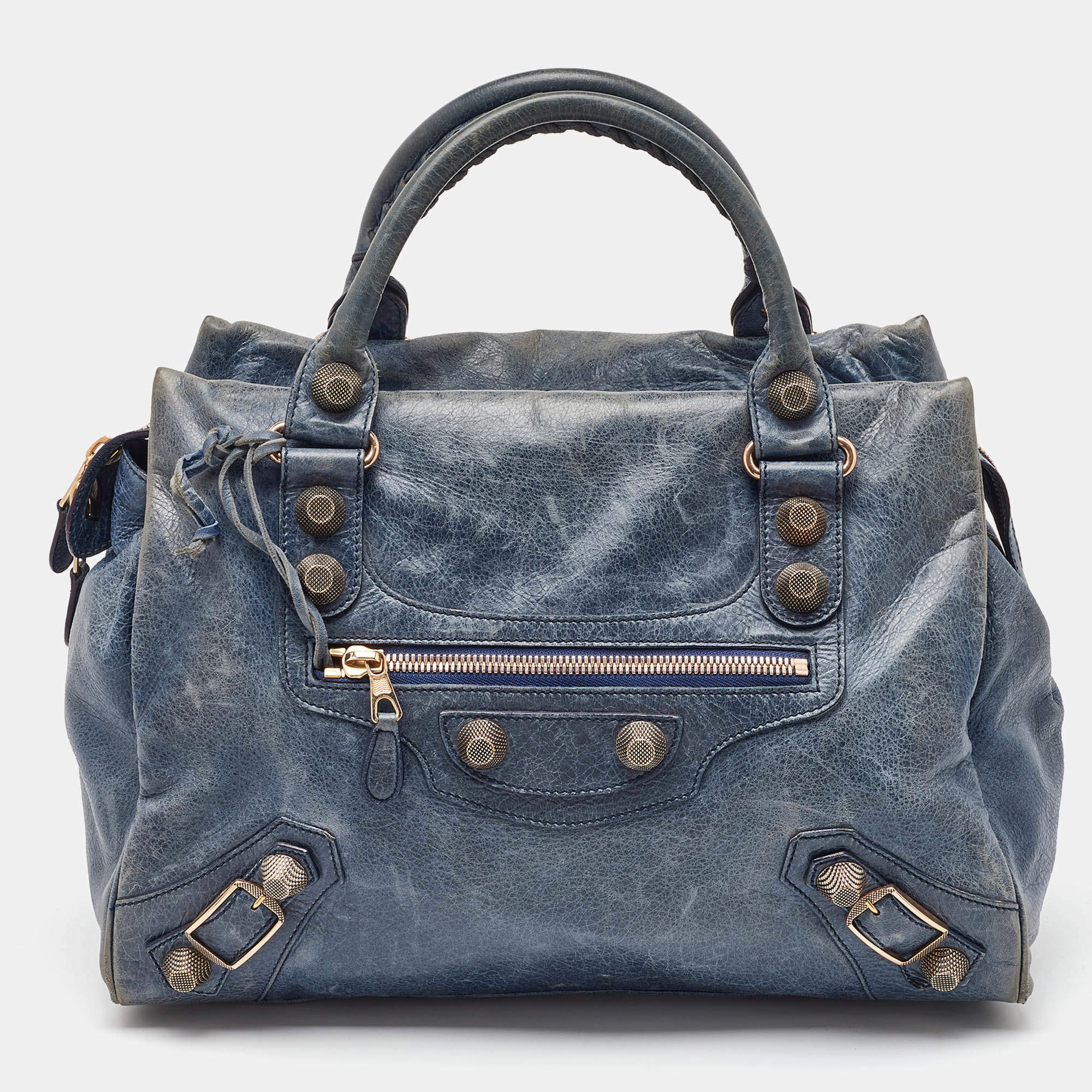 Balenciaga Blue Leather Classic RGH Midday Bag