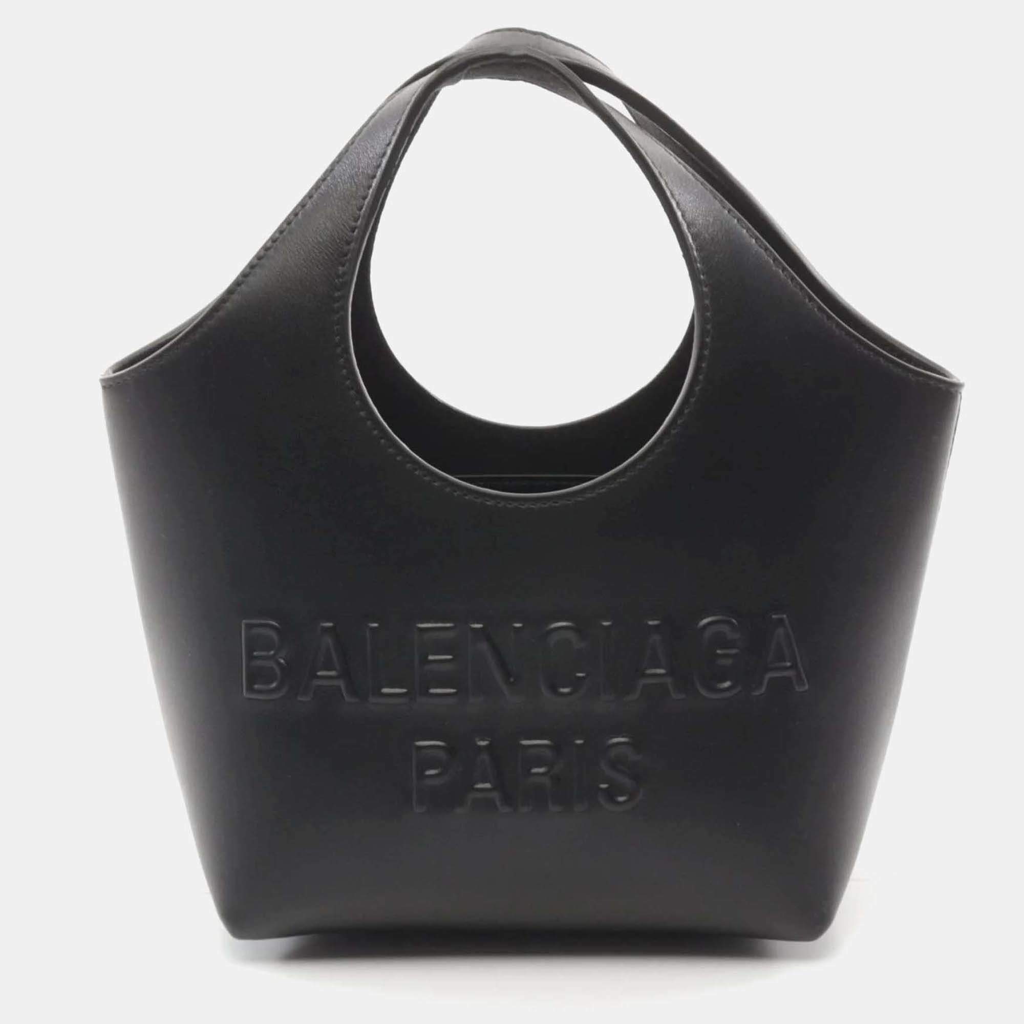 Balenciaga Mary Kate Xs Tote Bag Leather Black