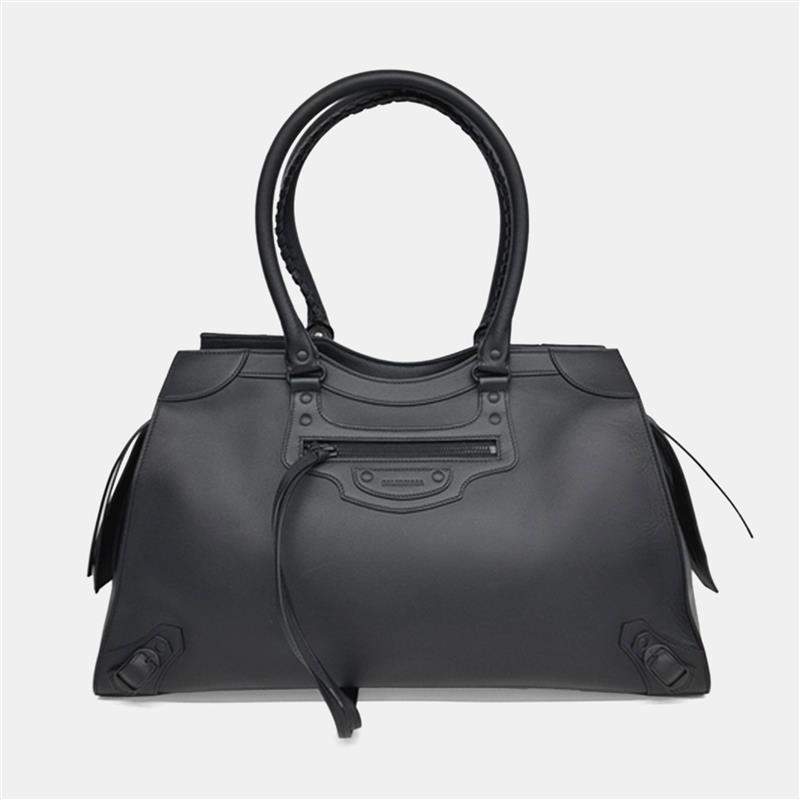 Pre Owned حقيبة بالنسياغا نيو كلاسيك سيتي جلد أسود كبيرة