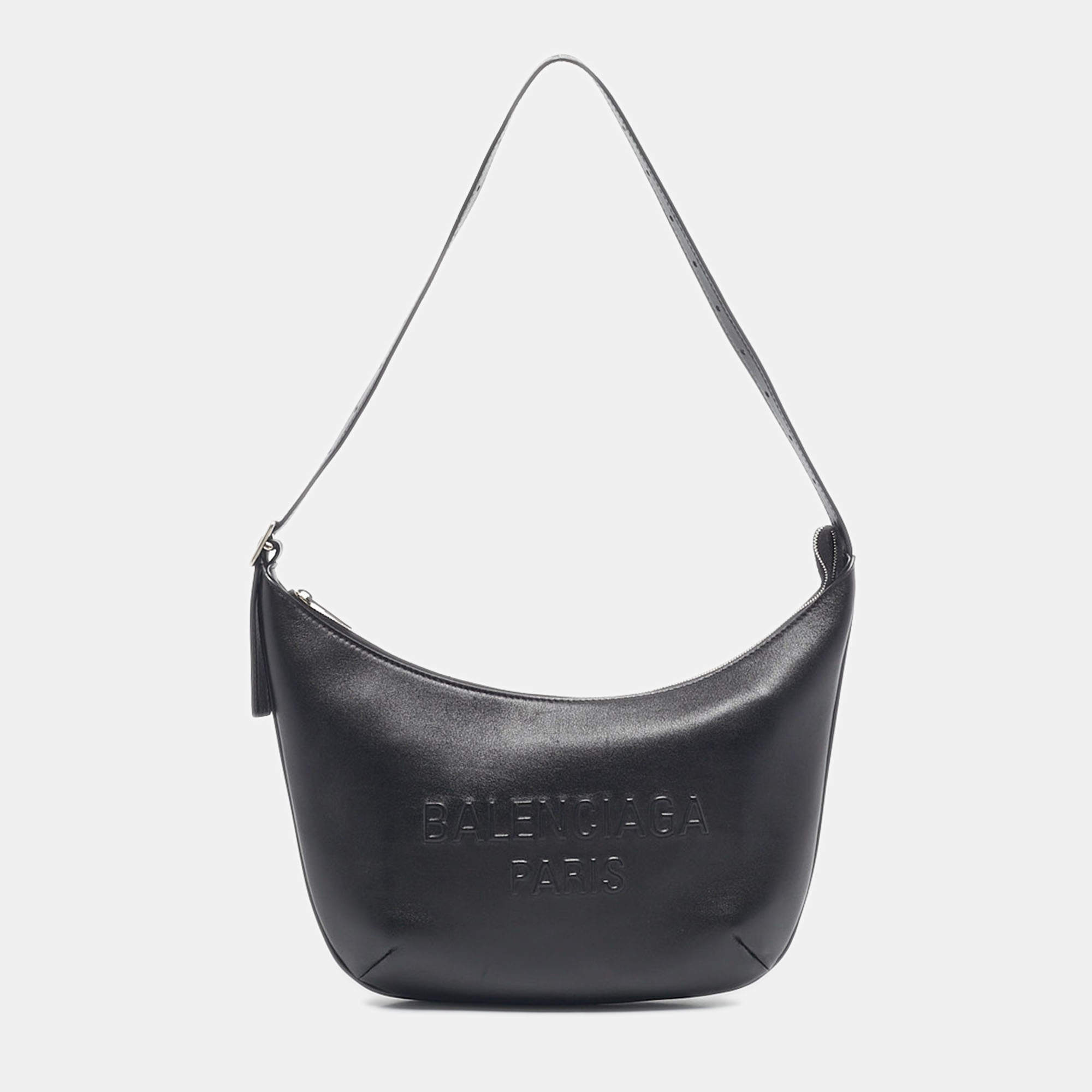 Pre Owned Balenciaga Black Leather Mary-Kate Shoulder Bag