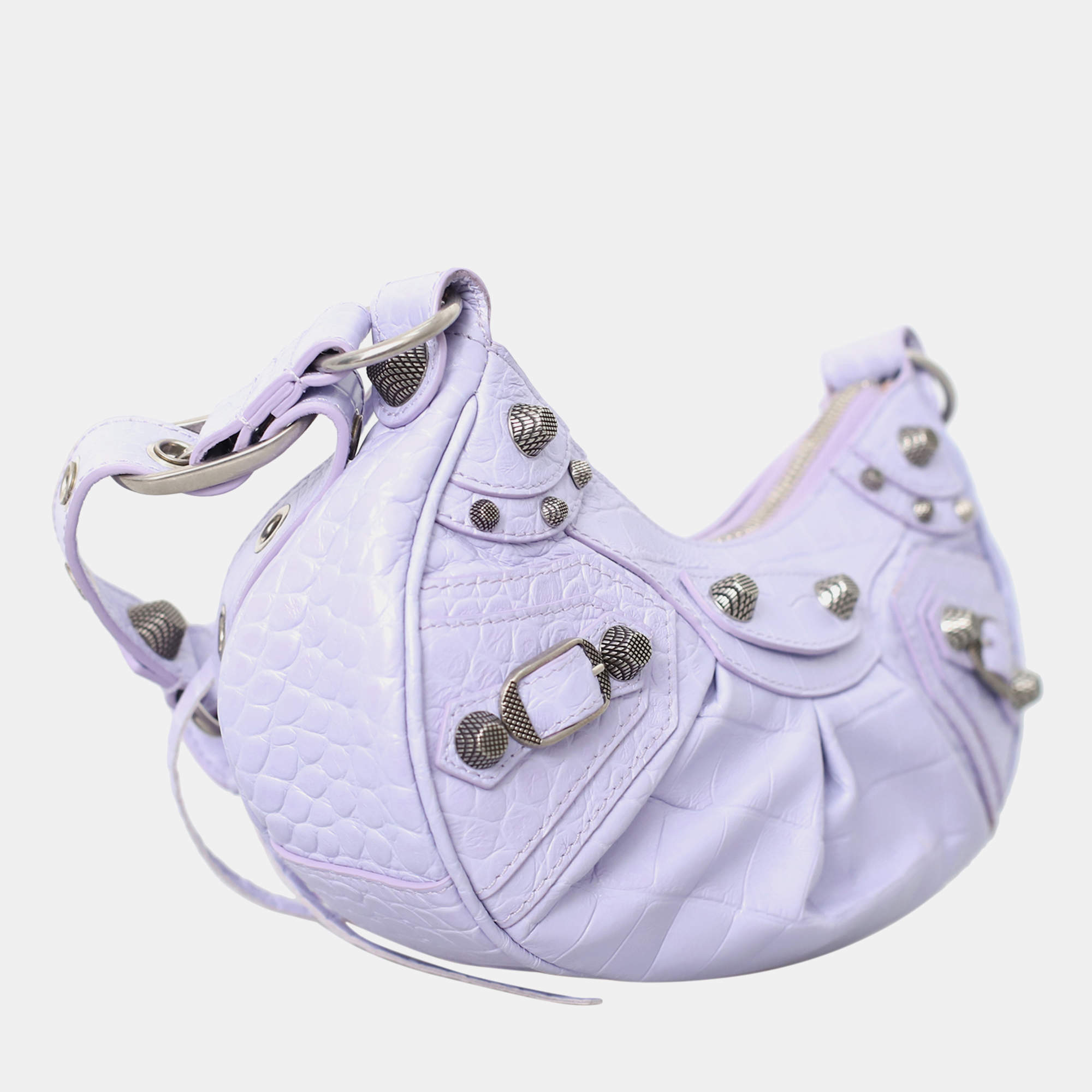 送料込 BALENCIAGA LE CAGOLE XS SHOULDER BAG BB MONOGRAM Balenciaga Le Cagole XS BB Monogram Denim Shoulder Bag