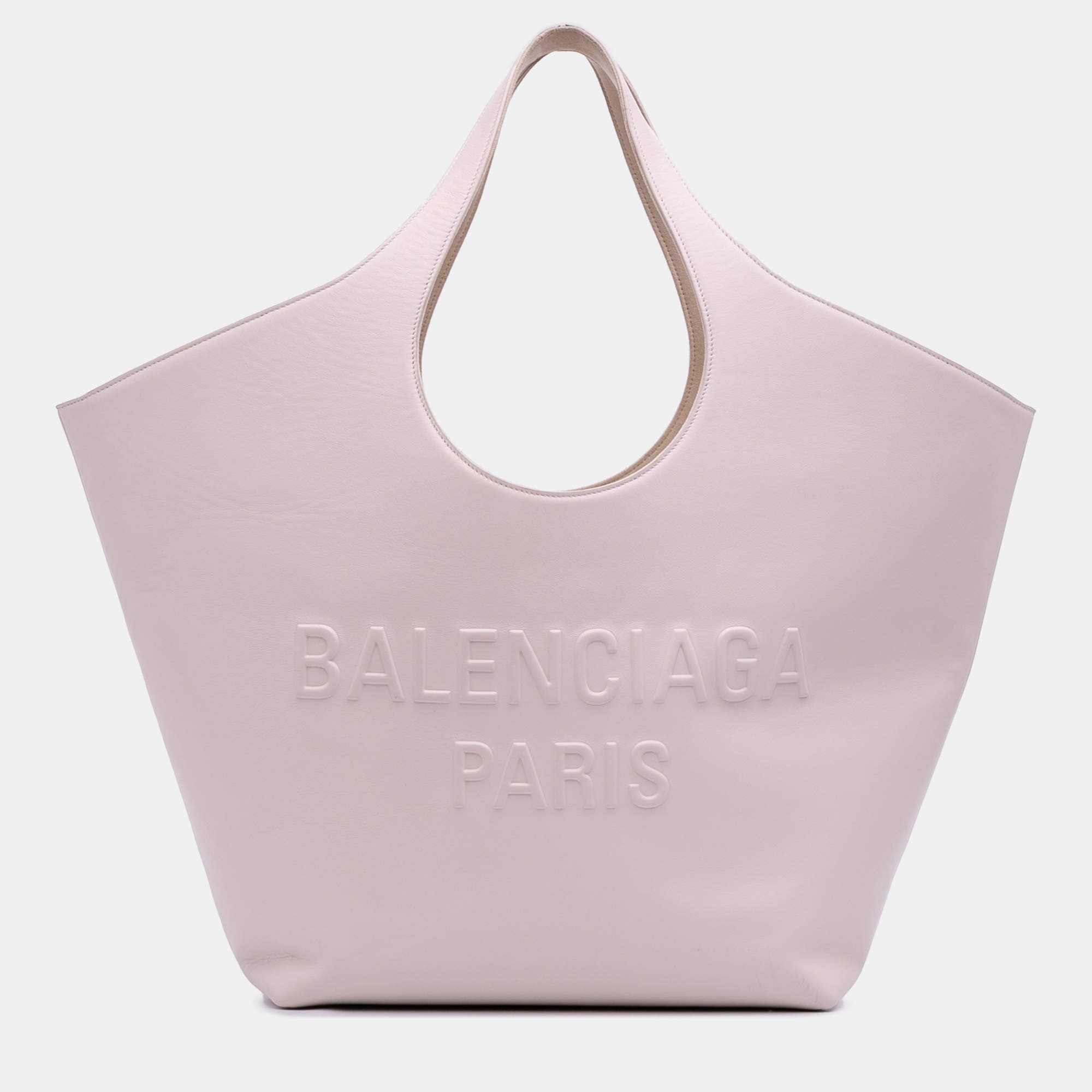Pre Owned Balenciaga Pink Medium Smooth Calfskin Mary Kate Tote