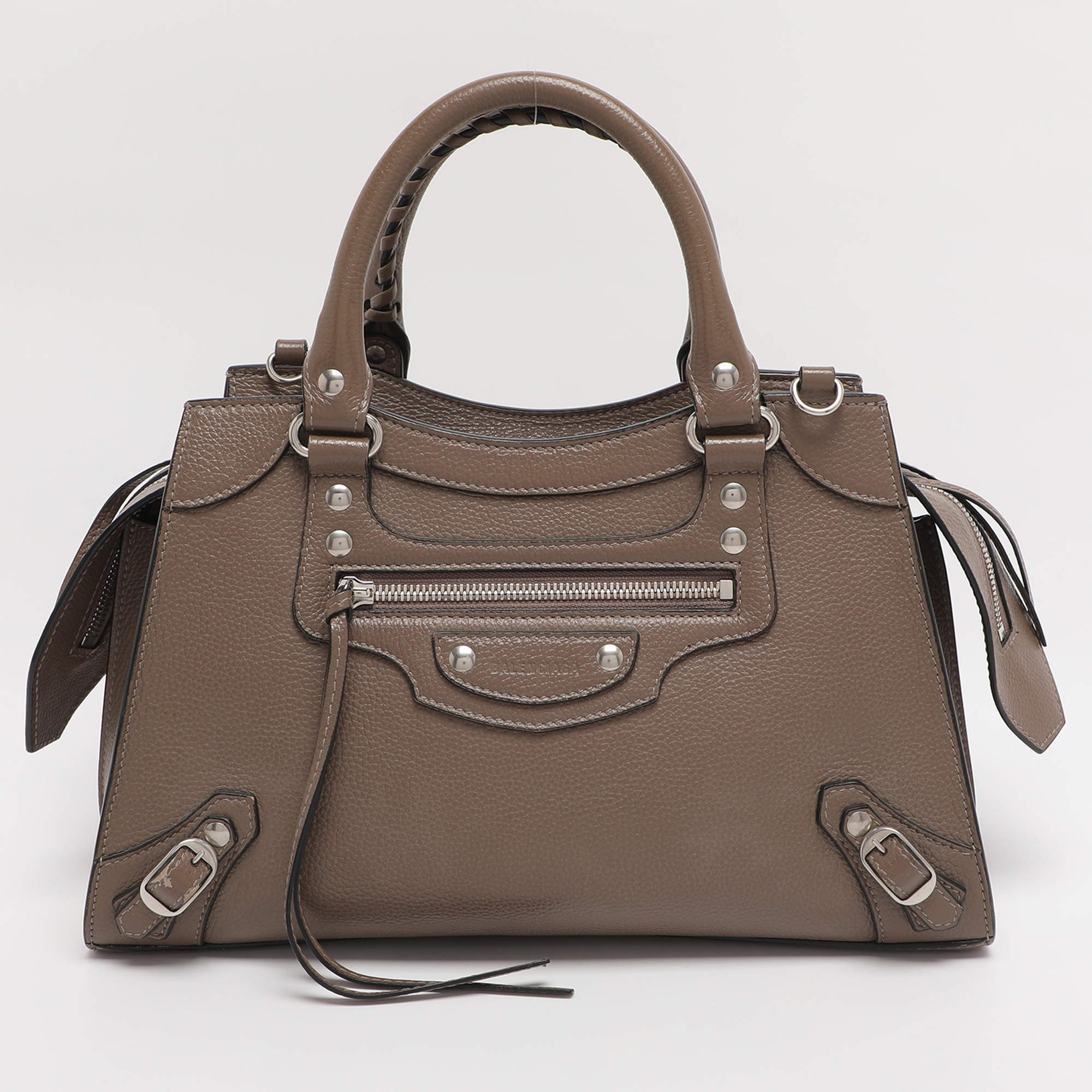 Pre Owned Balenciaga Brown Leather Small Neo Classic Tote