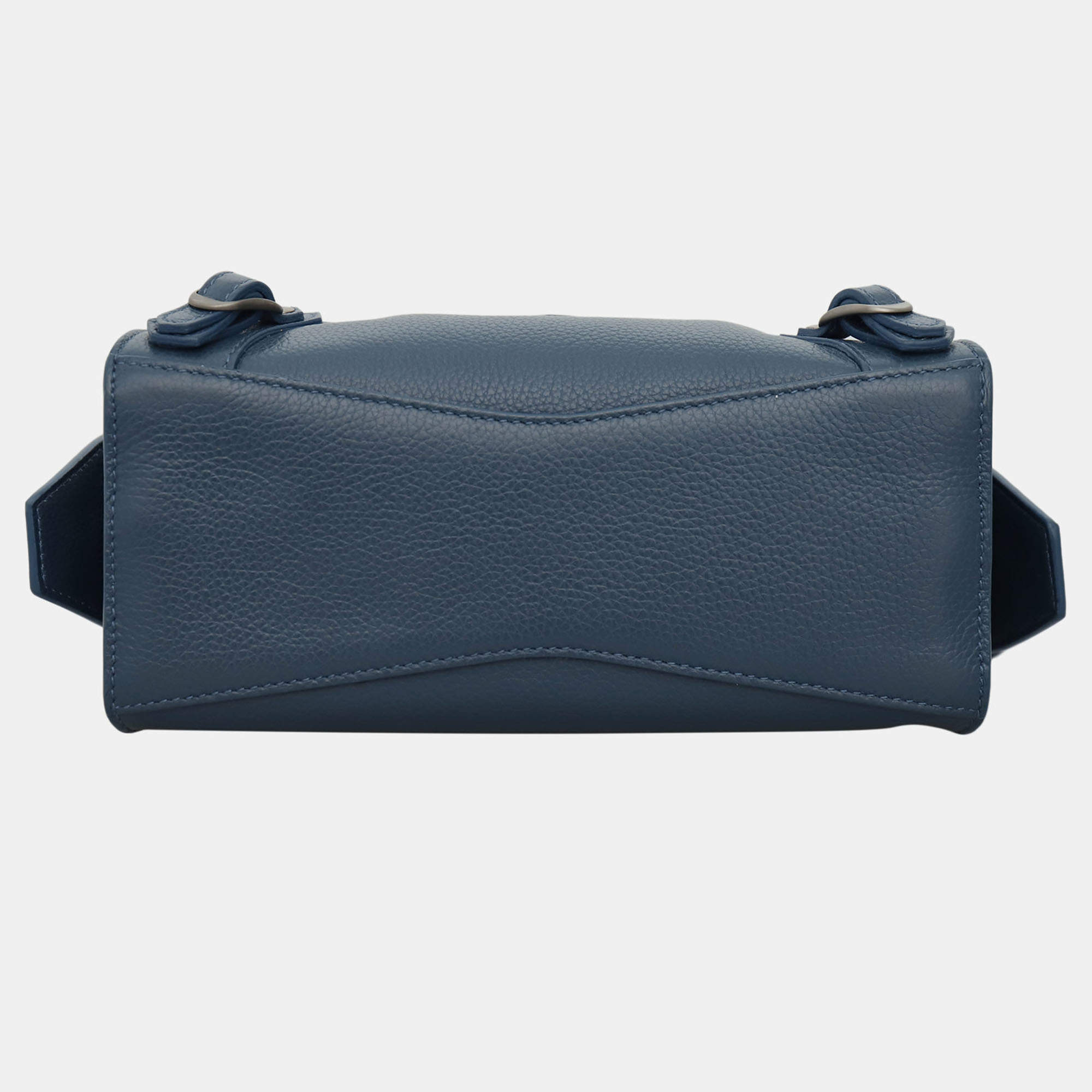 Balenciaga The First Shoulder Bag Navy Balenciaga Leather Handbag