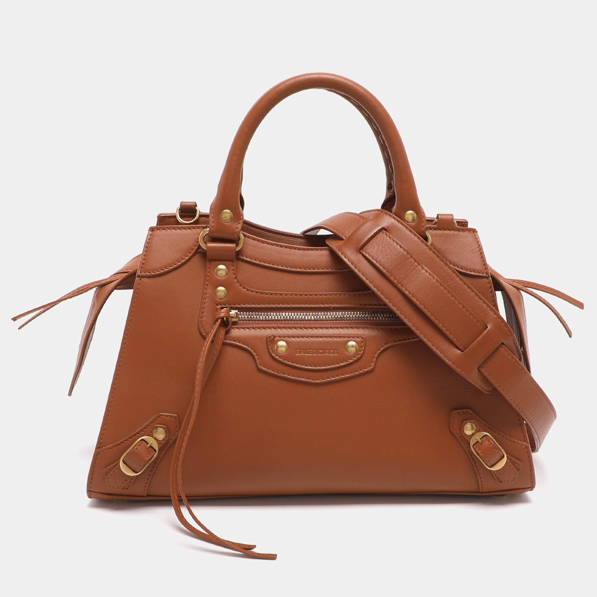 Pre Owned Balenciaga Neo Classic City Small Brown Leather Tote