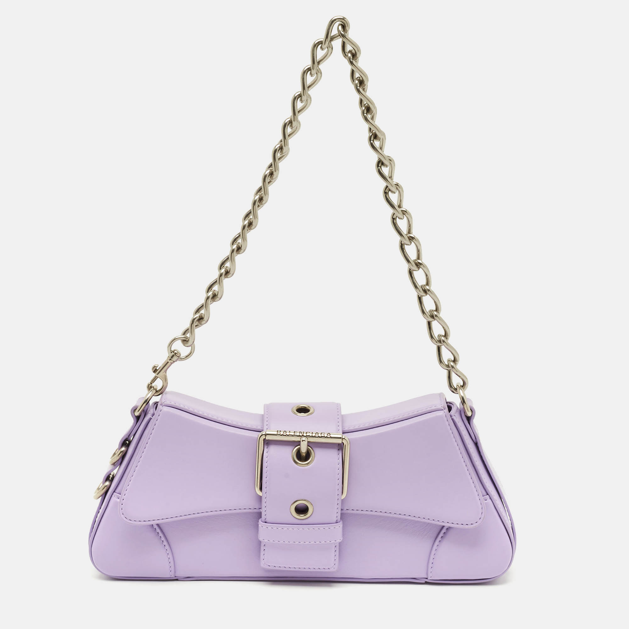 مملوكة مسبقًا Balenciaga Lindsay Small Light Purple Leather Shoulder Bag