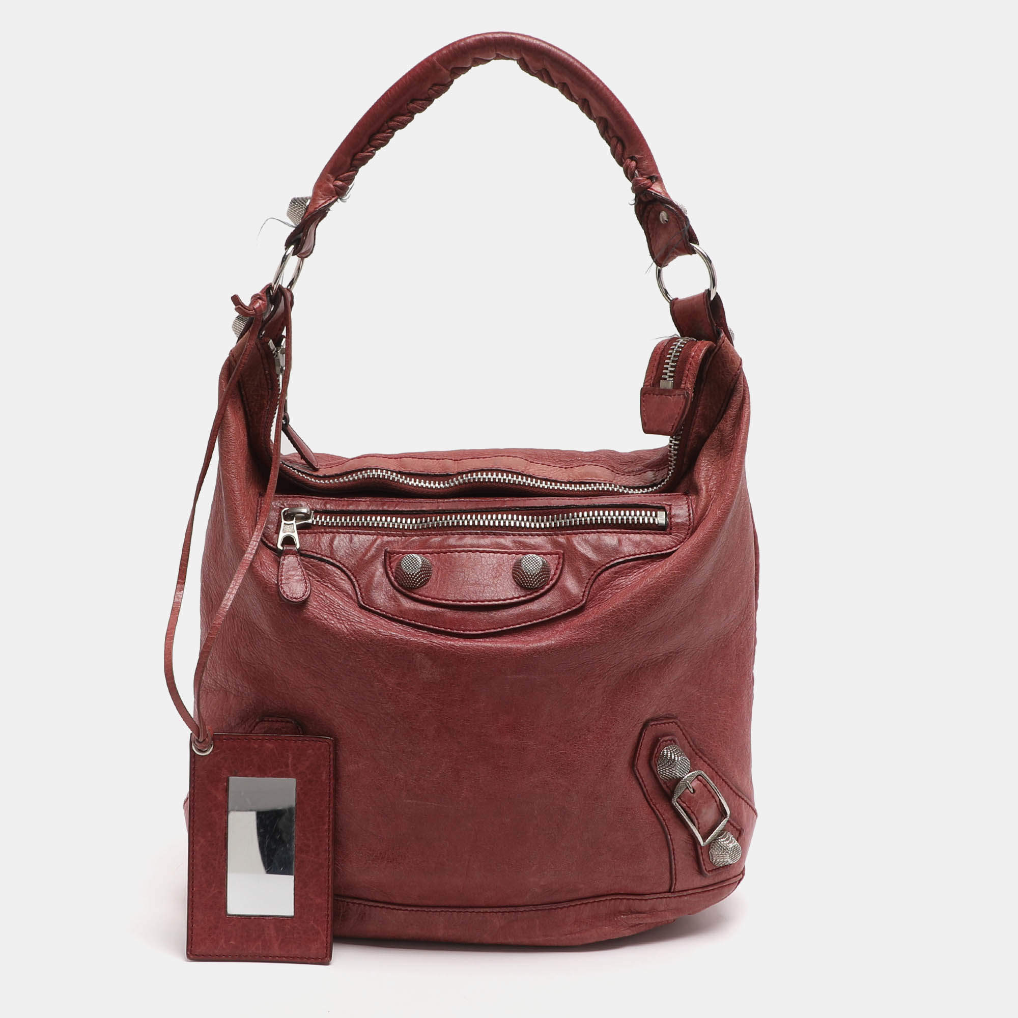 مملوكة مسبقًا حقيبة بالنسياغا جايتت 12 داي جلد خروف جاكنيث