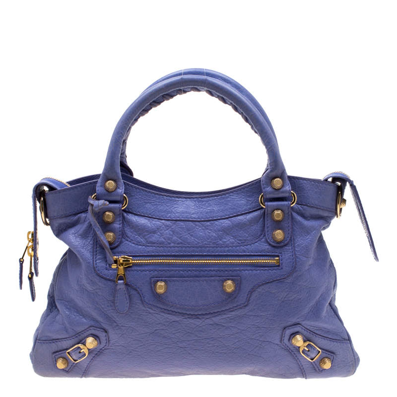 Pre Owned Balenciaga Mauve Leather RGH City Bag 