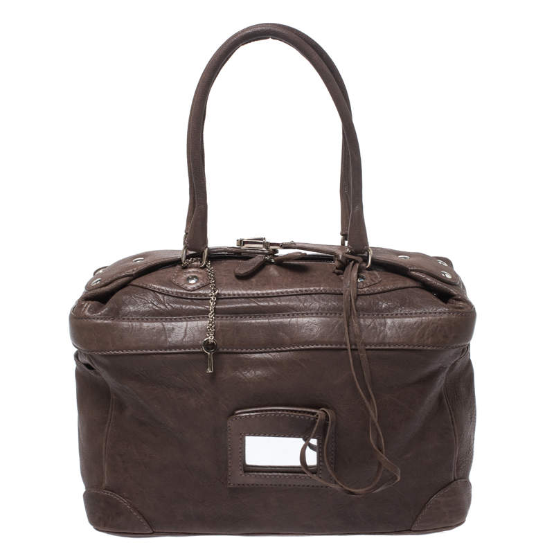 Balenciaga Brown Leather Box Satchel Balenciaga | The Luxury Closet
