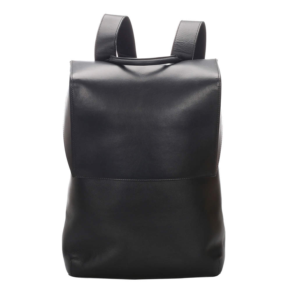 balenciaga black leather backpack