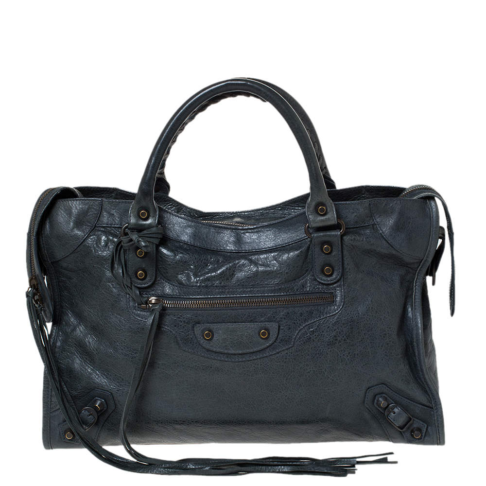 Balenciaga Anthracite Leather RH City Bag