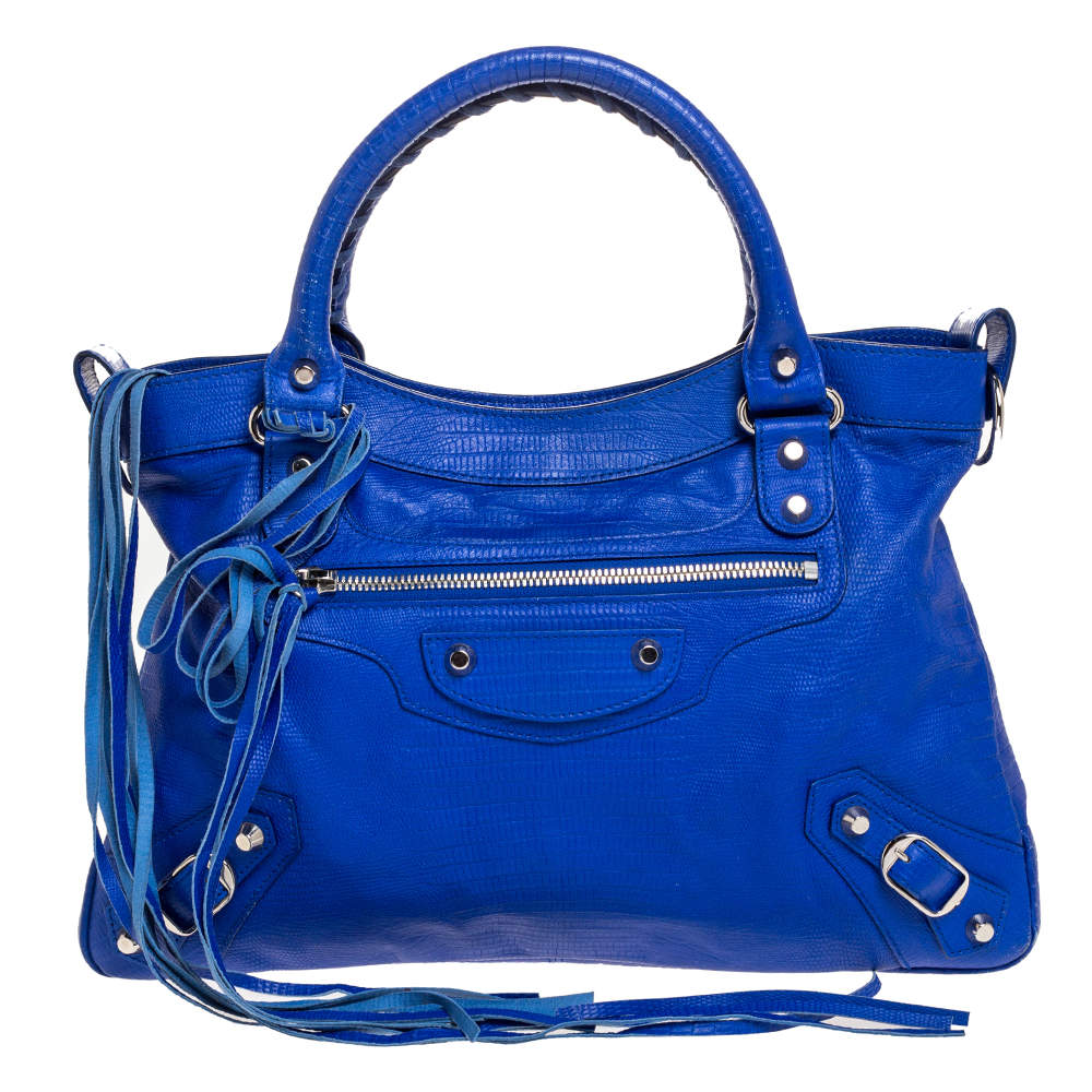 Balenciaga Blue Leather Town RH Tote Balenciaga | The Luxury Closet