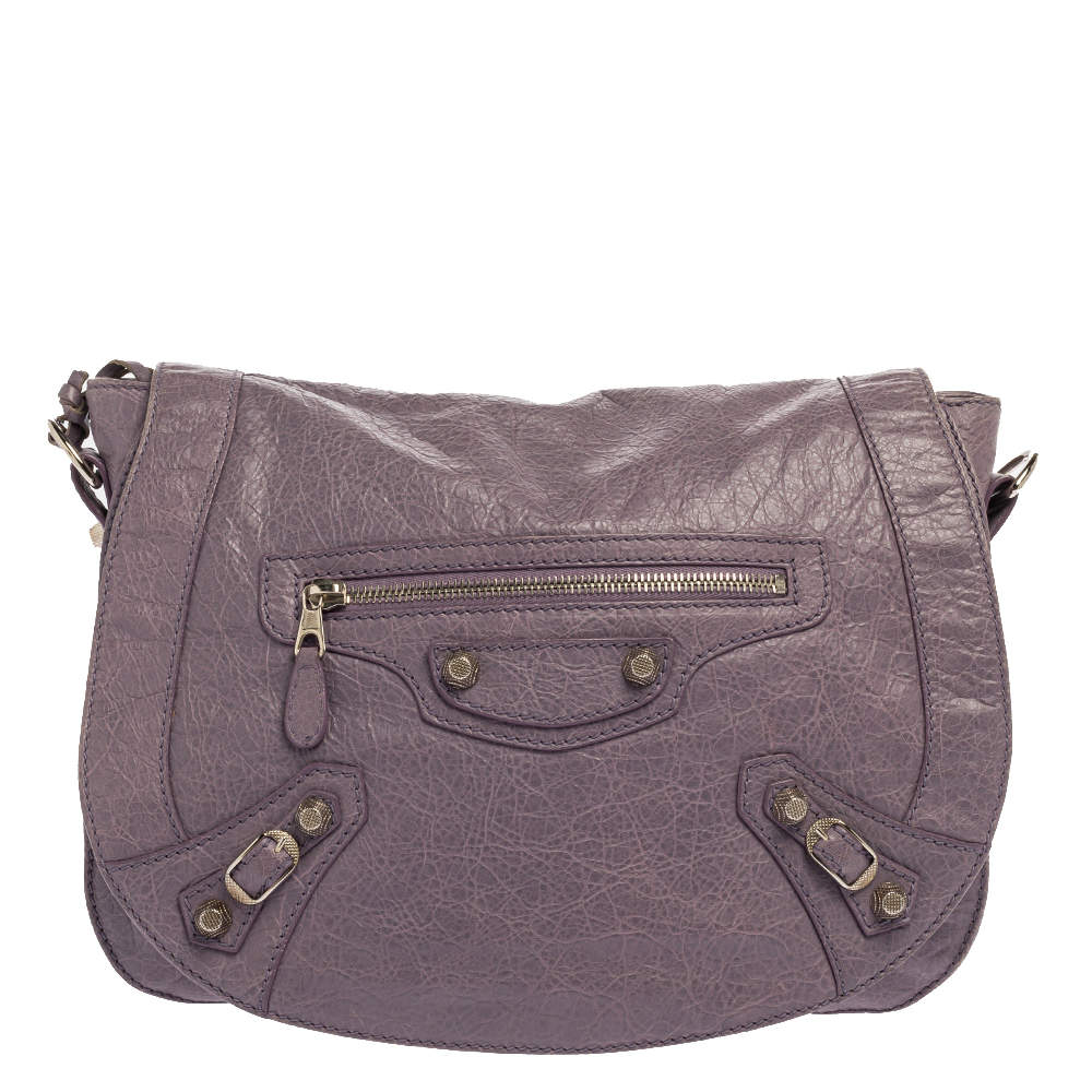 Balenciaga Glycine Agneau Leather RSH Neo Folk Messenger Bag