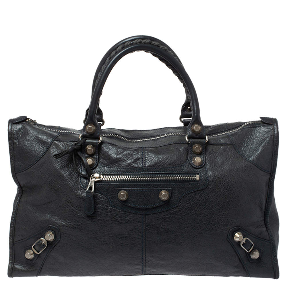 Balenciaga Anthracite Leather GSH Hardware Work Tote