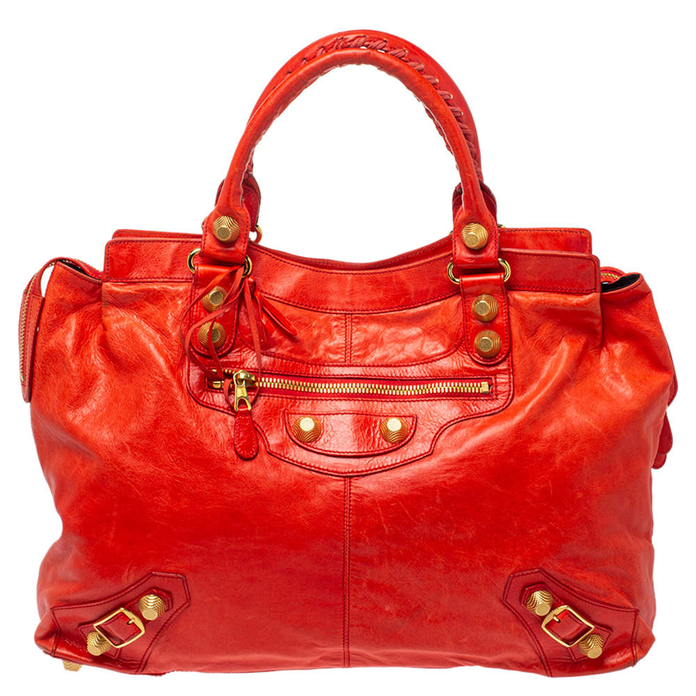 Balenciaga Rose Corail Leather GGH Midday Bag