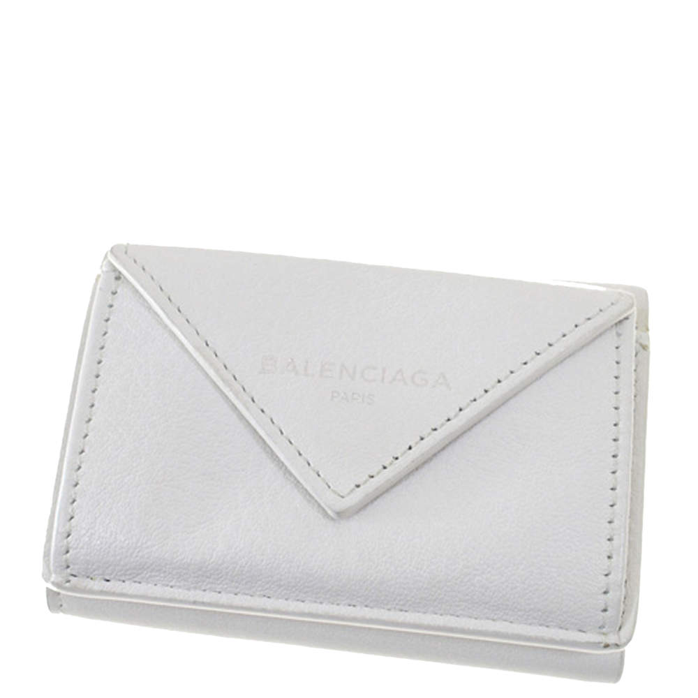 Balenciaga White Leather Papier Zip-Around Wallet Balenciaga | TLC
