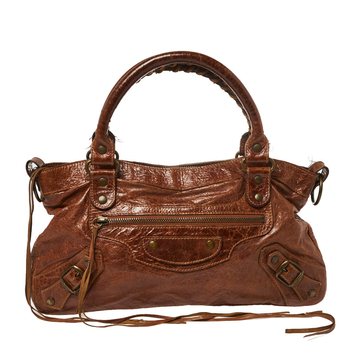 Balenciaga Chocolate Chevre Leather RH First Shoulder Bag Balenciaga ...