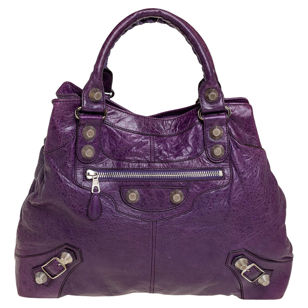 Balenciaga Raisin Leather SGH Brief Bag