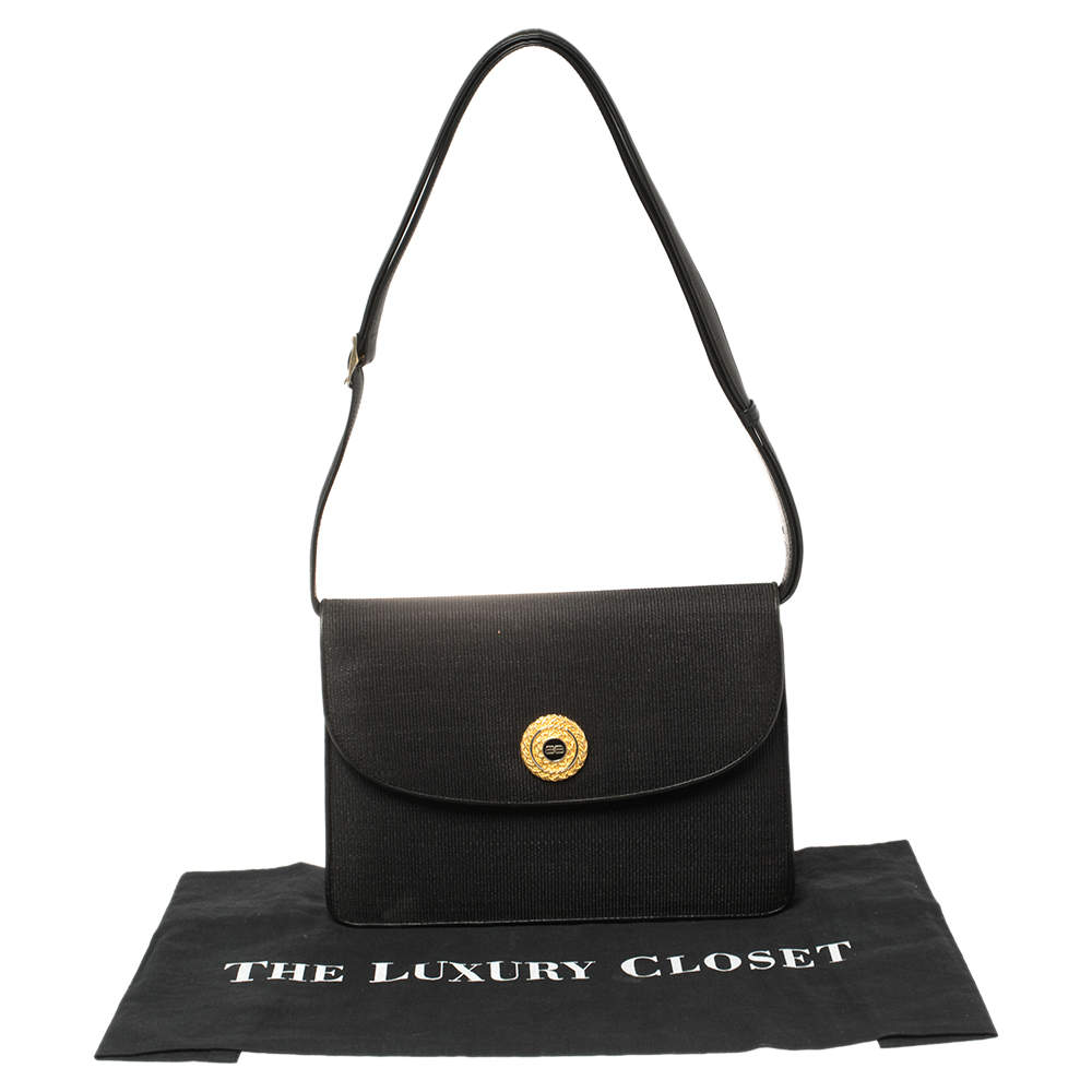 Balenciaga Black Woven Straw and Leather Vintage Flap Shoulder Bag  Balenciaga | The Luxury Closet