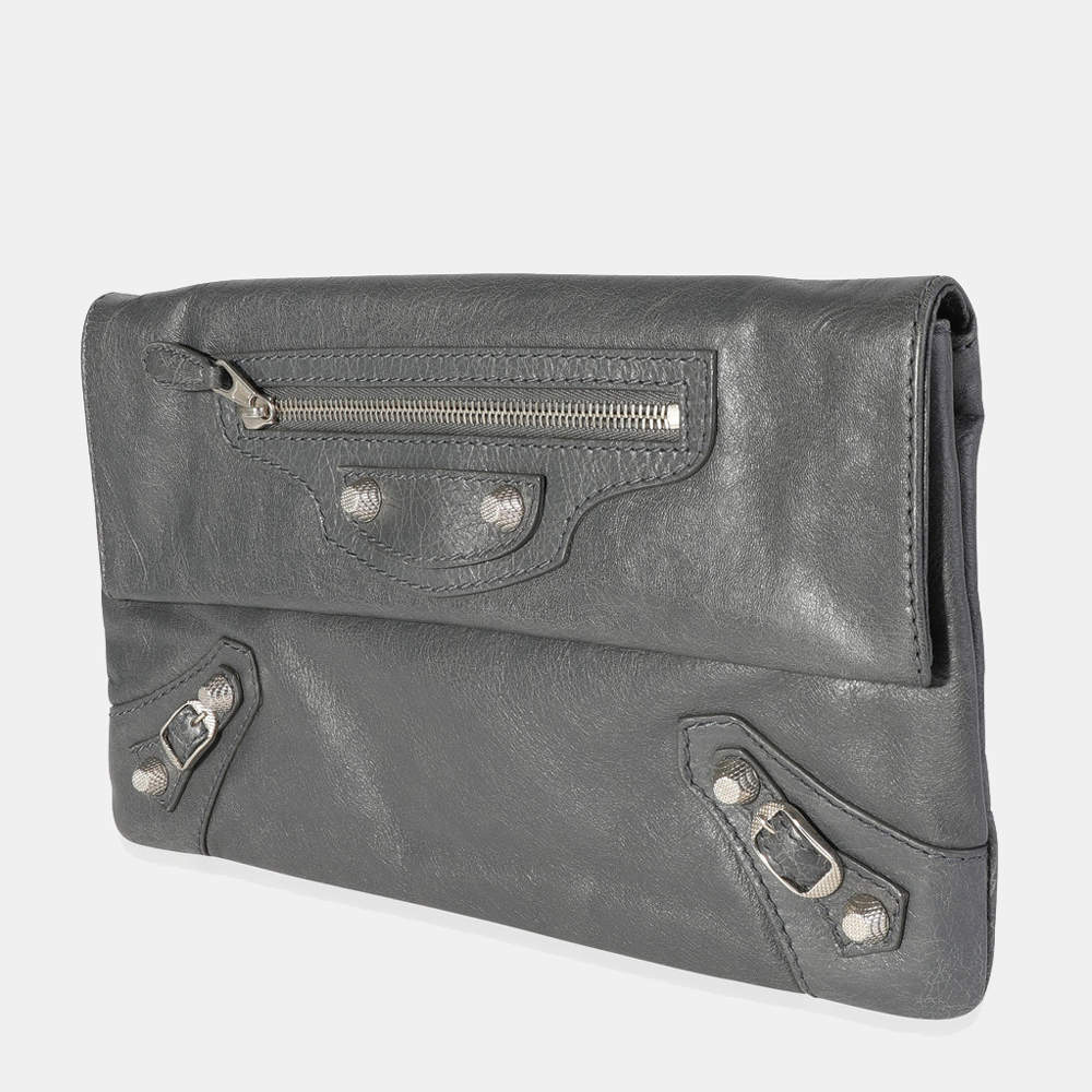 Grey envelope clutch online bag