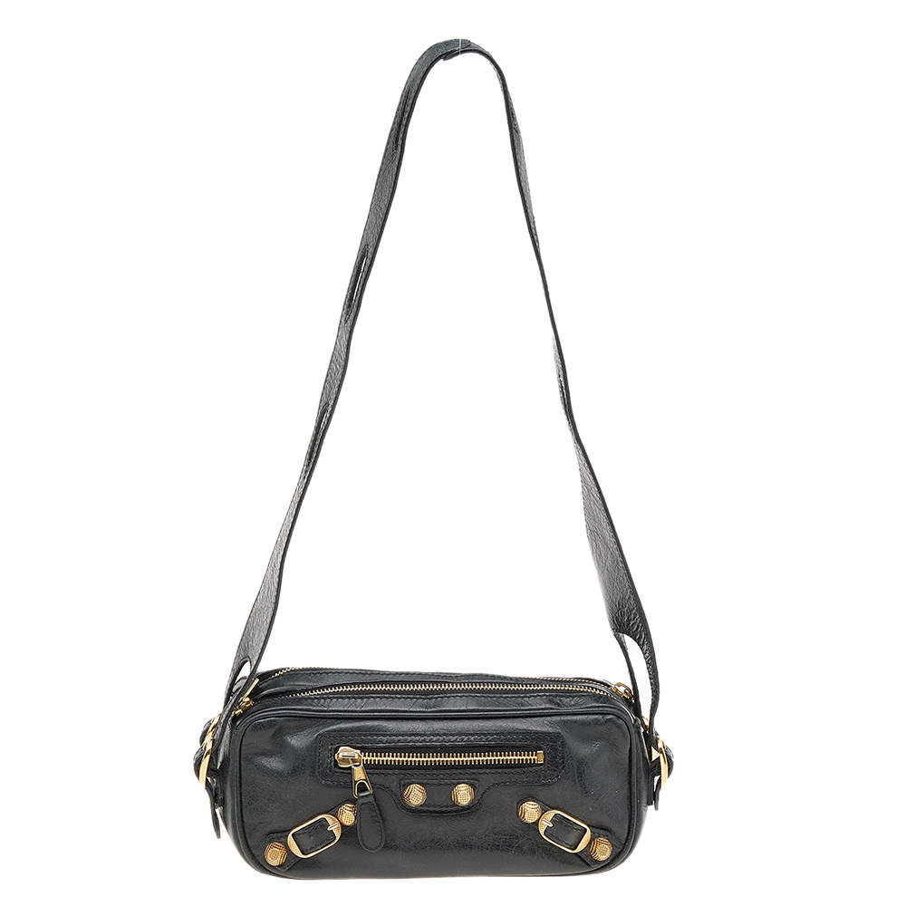 Pre Owned Balenciaga Black Agneau Leather Giant 12 Hardware Chic Bag