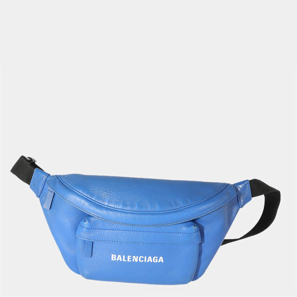 Balenciaga Blue Everyday Logo Belt Bag Balenciaga TLC