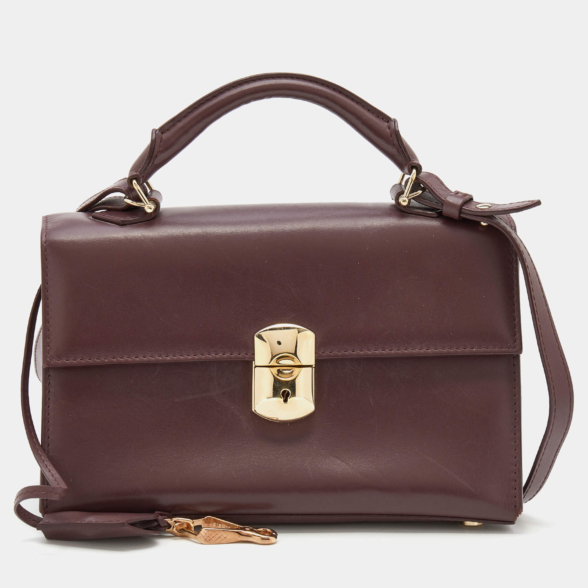 Balenciaga Burgundy Leather Top Handle Bag Balenciaga | The Luxury Closet