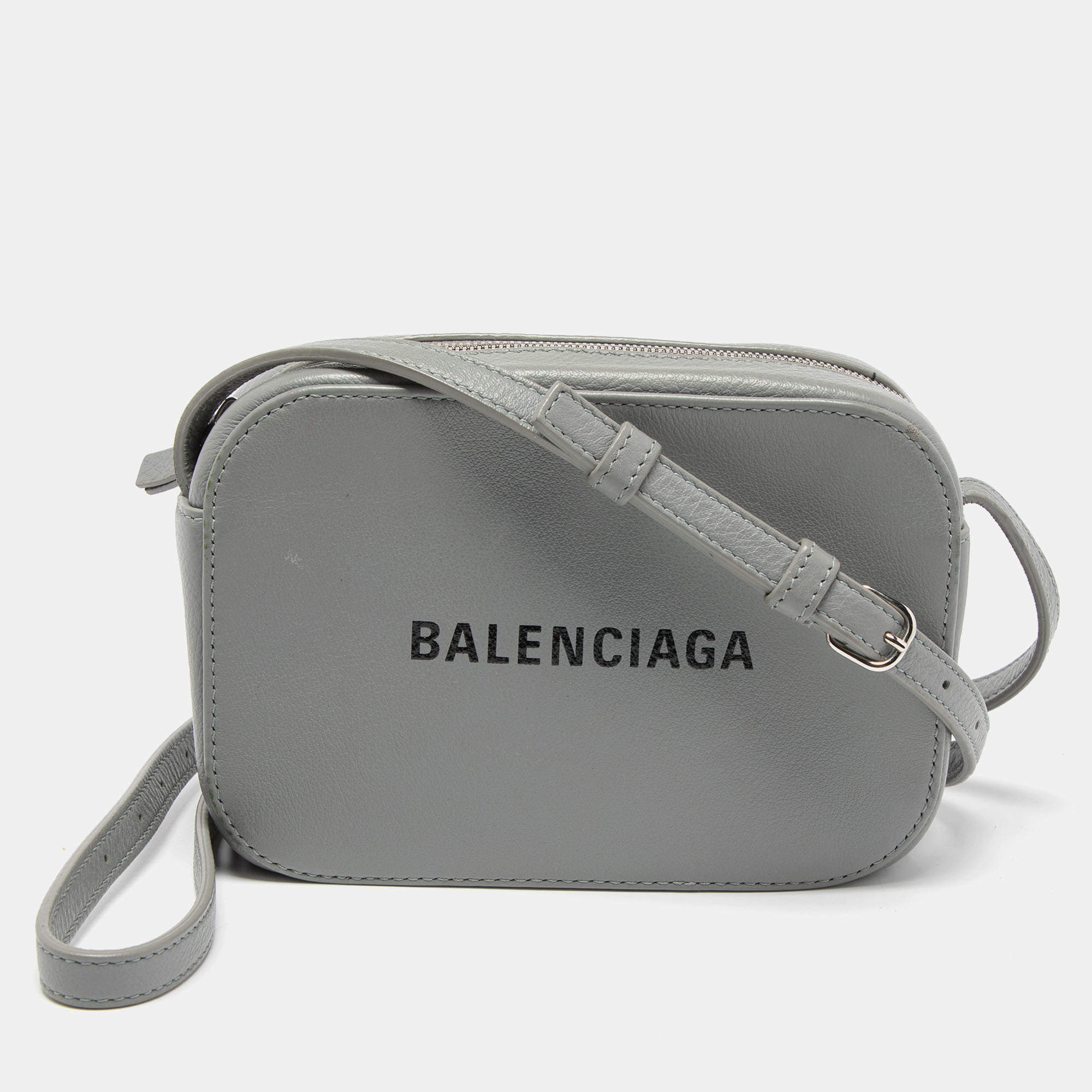 Balenciaga Grey Leather Logo XS Everyday Camera Bag Balenciaga | The ...