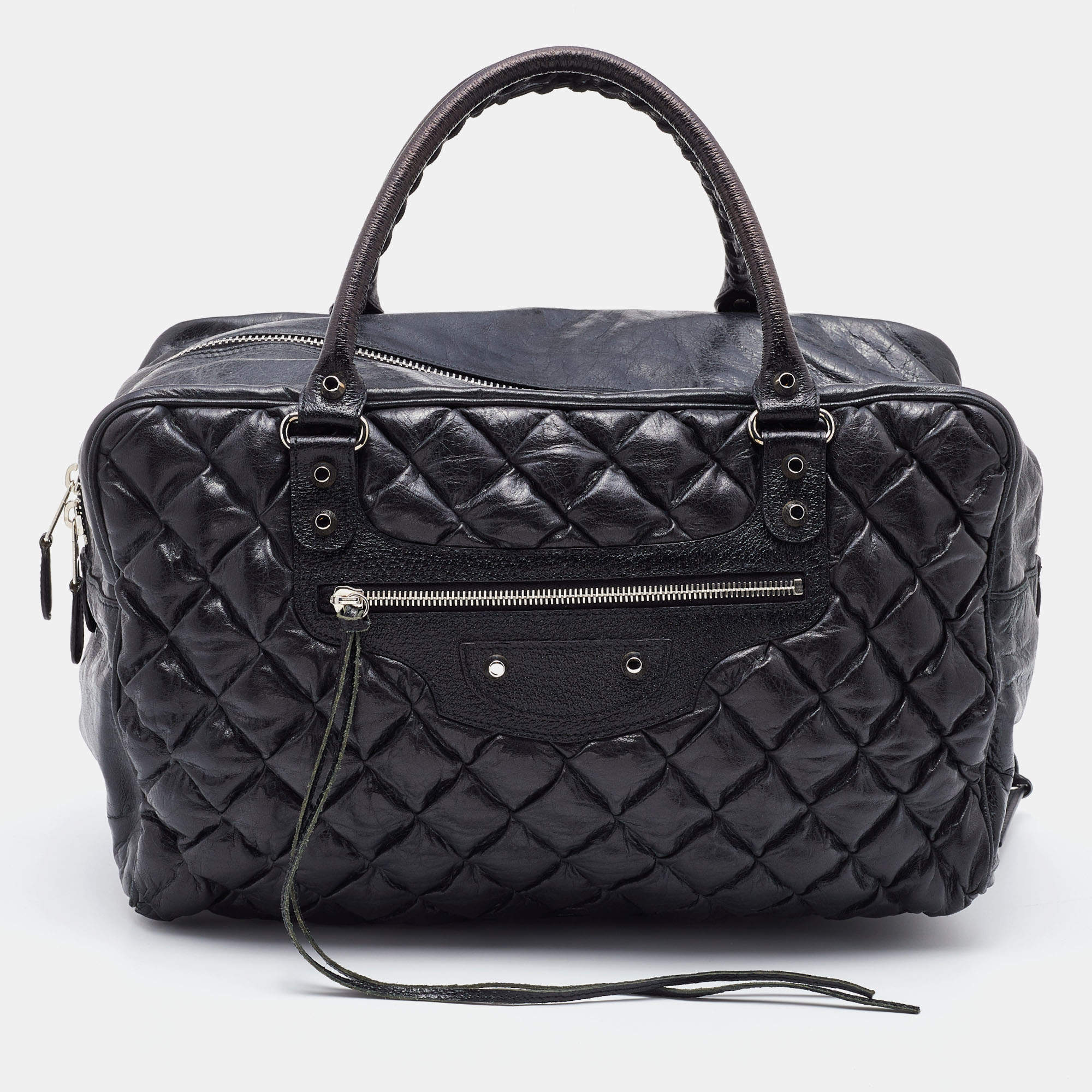 Balenciaga Black Quilted Chevre Leather Matelassé GM Bag