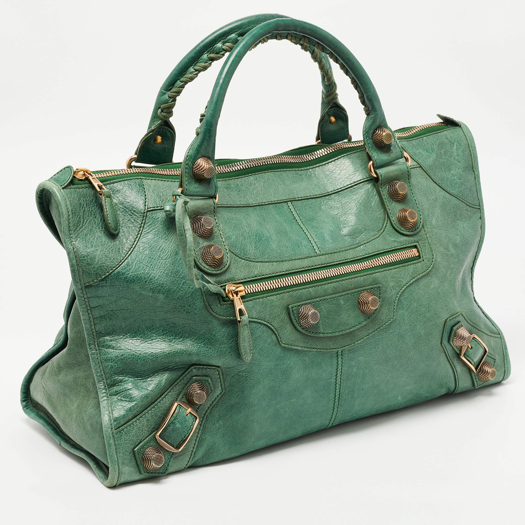 Balenciaga Giant Work Bag Mint Green Leather 173080