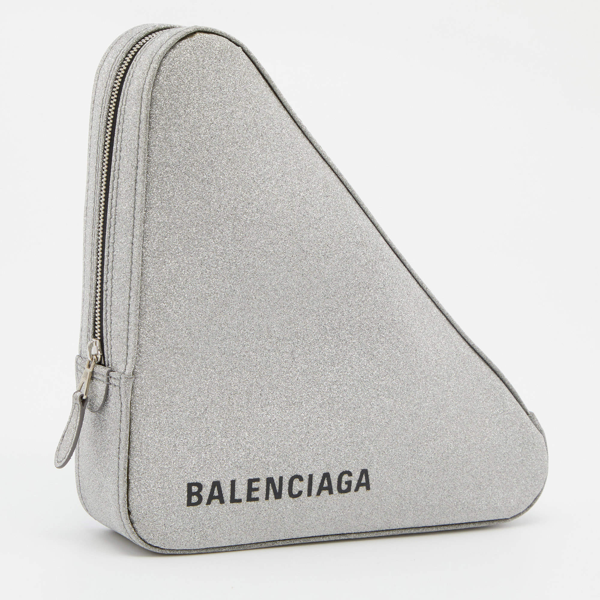 Balenciaga triangle cheap glitter bag