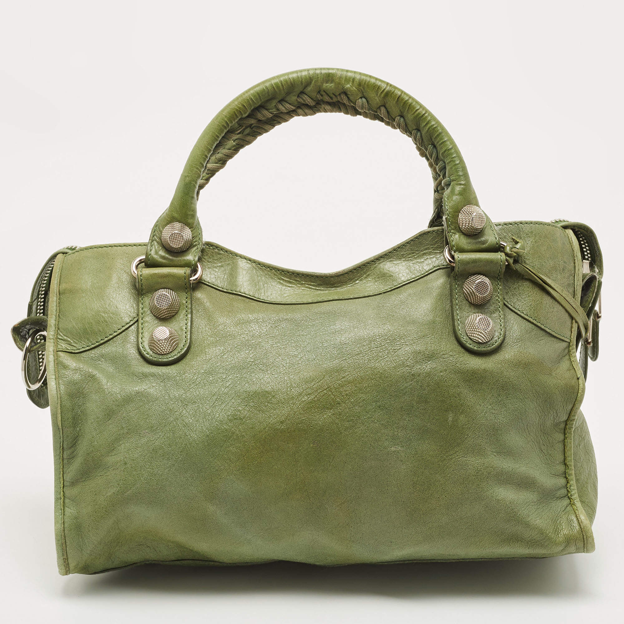 Balenciaga Olive Green Leather GSH Classic City Bag Balenciaga