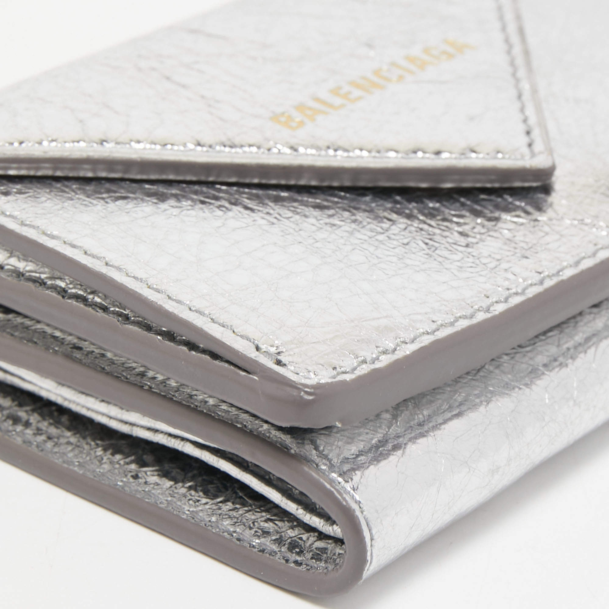 Balenciaga Grey Papier Leather Wallet