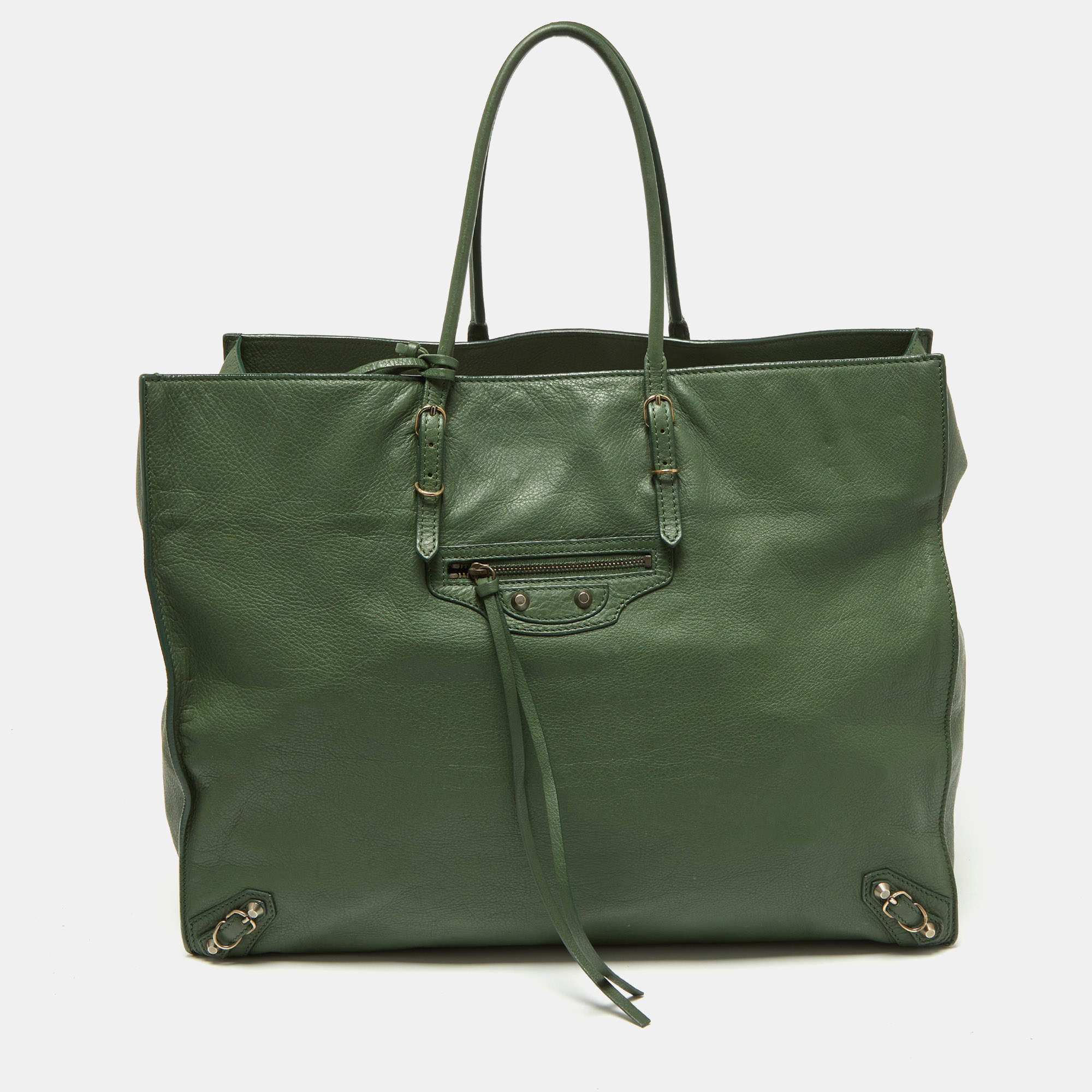 Pre Owned Balenciaga Cypress Leather Papier A4 Tote