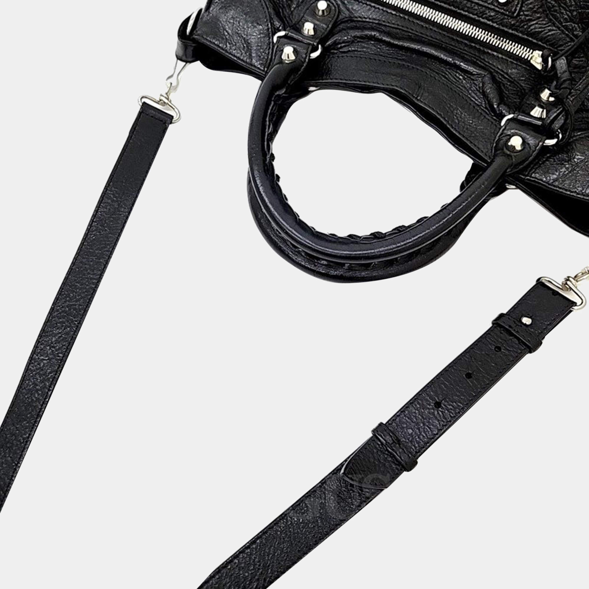 Balenciaga Velo Classic Studs Bag Leather Medium Black 2393541