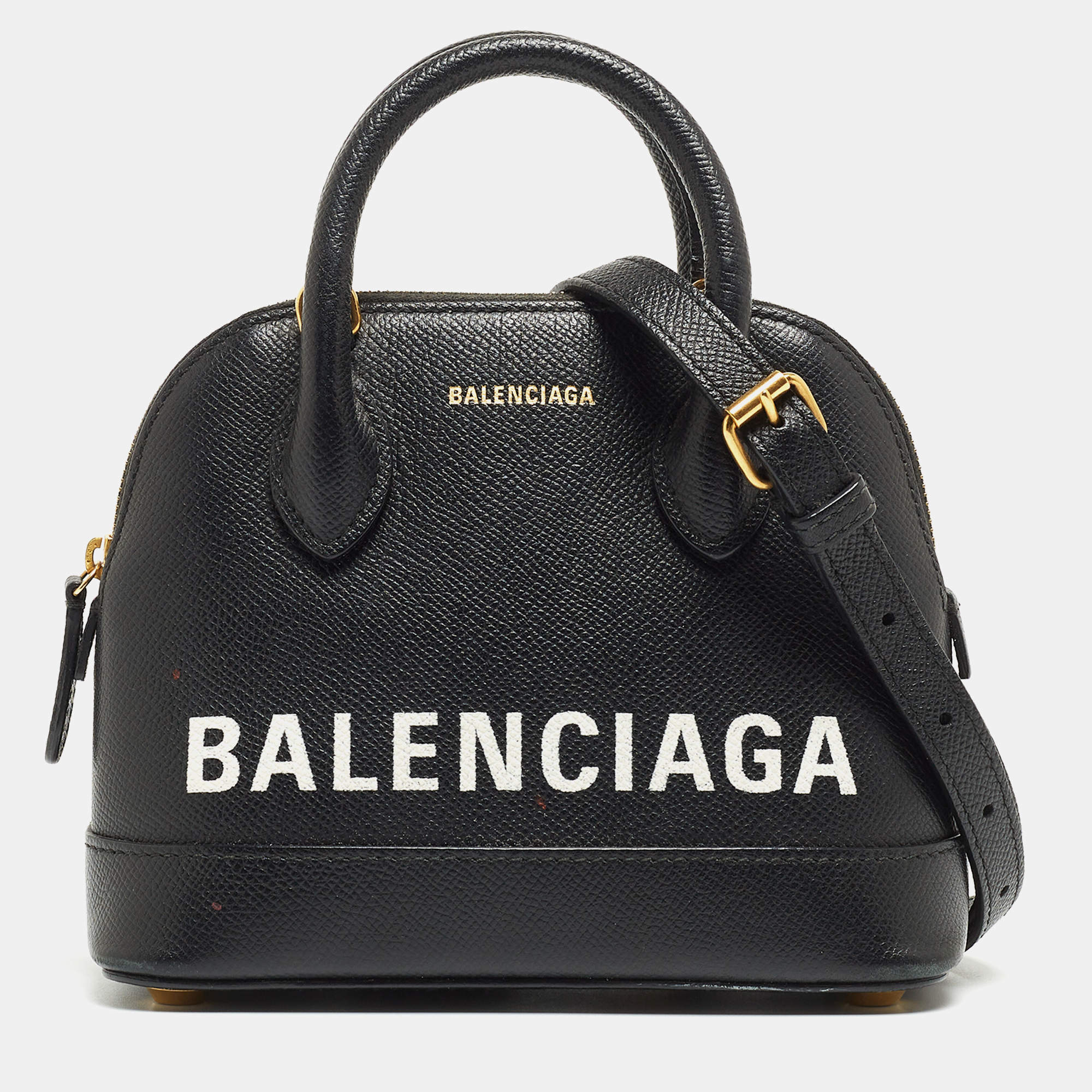 Balenciaga Black Leather XXS Ville Satchel