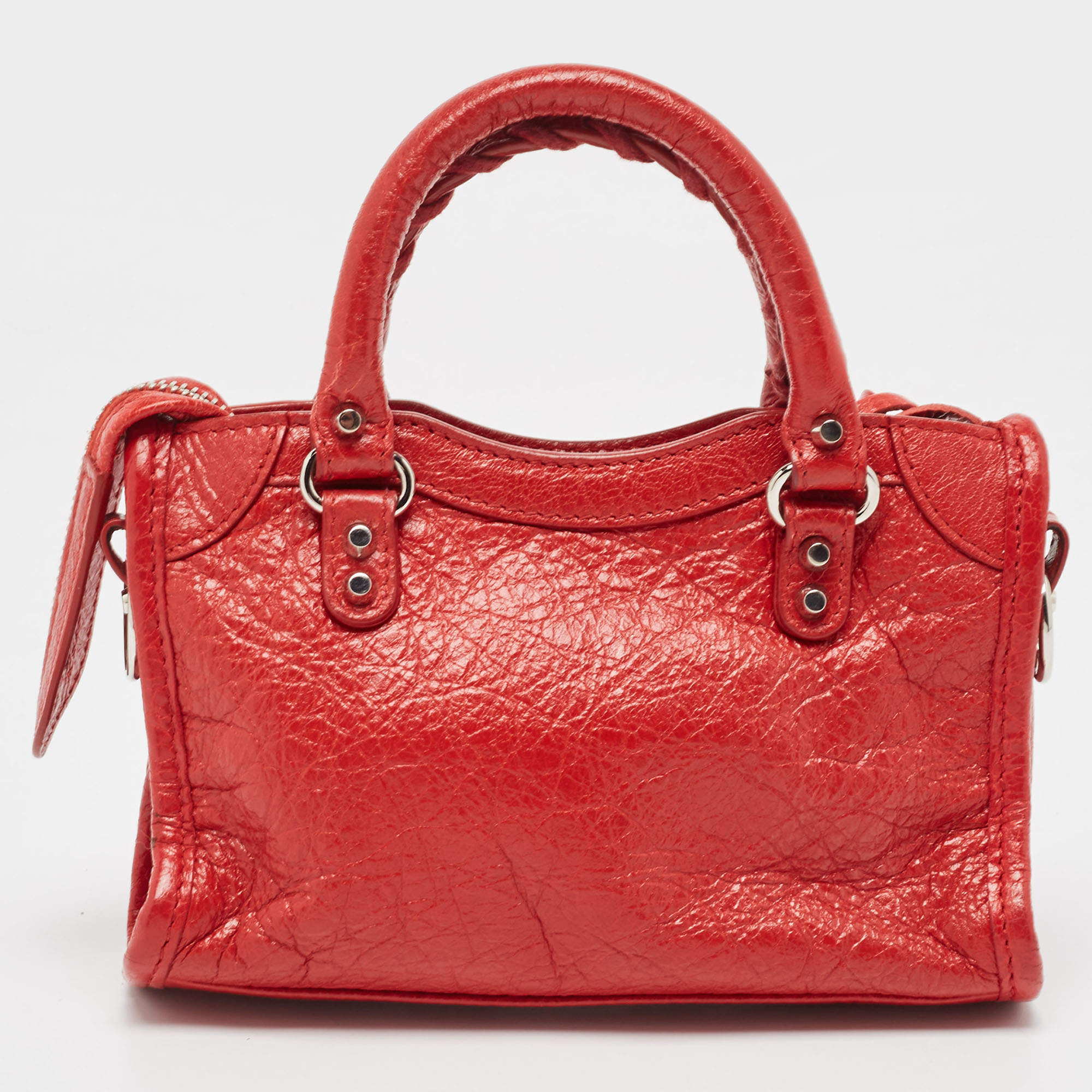 Balenciaga Red Leather Nano Classic City Bag Balenciaga TLC