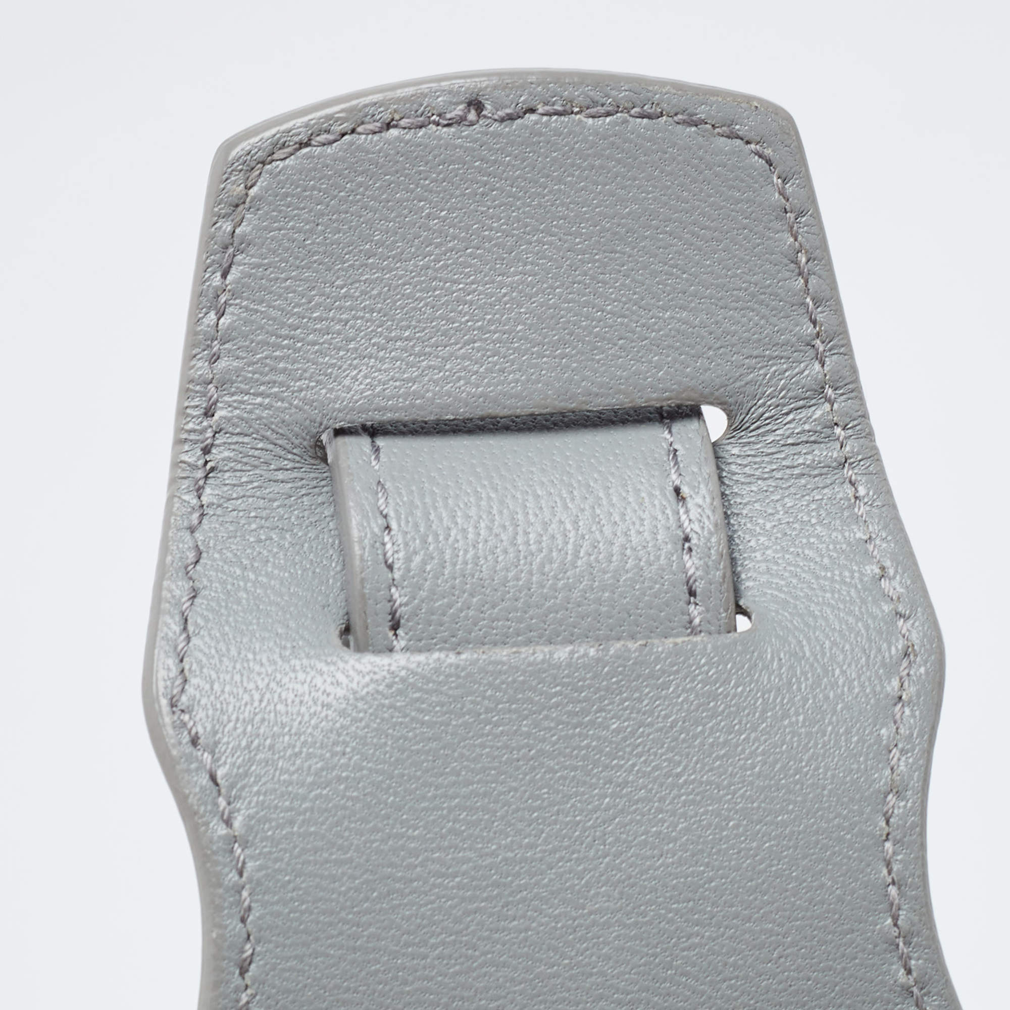 Pre Owned  Balenciaga Grey Leather Mini Classic Metallic Edge City Bag